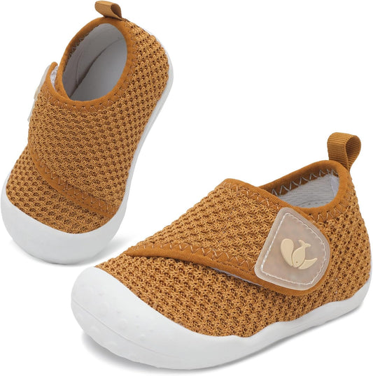 FEETCITY Baby First Walking Shoes Wide Baby Shoes Infant Sneakers Newborn Crib Shoe Barefoot Lightweight Slip On Shoe