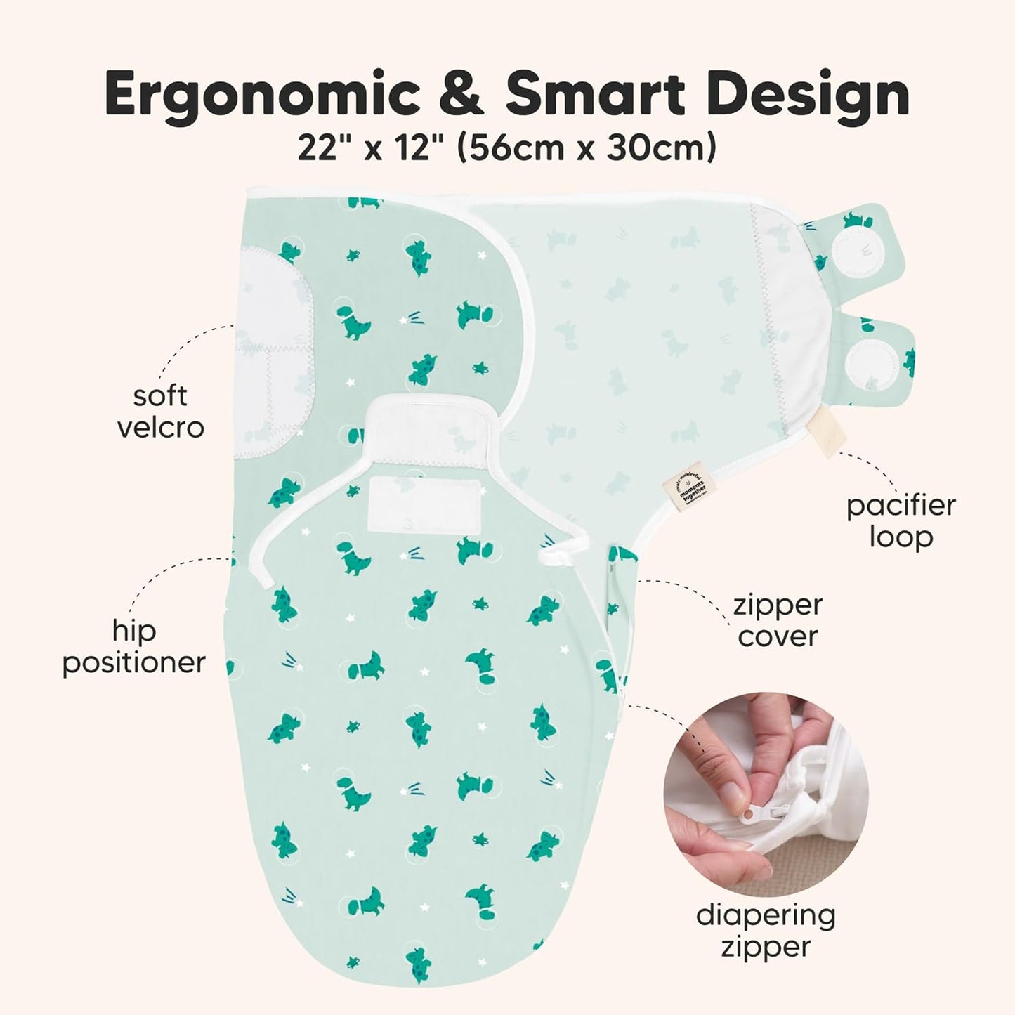 Baby Swaddle Sleep Sacks with Zipper - 3-Pack Swaddles for Newborns 0-3 Months, Infant, Baby Girls, Boys, Soft & Durable Newborn Sleep Sack, Easy Diaper Change Swaddling Blanket (Space Quest)