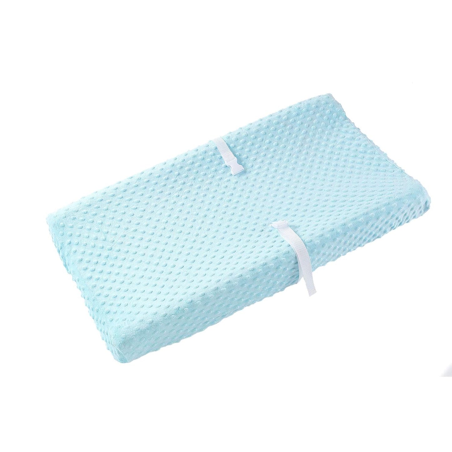 Baby Changing Pad Cover, Super Soft Plush Dot Diaper Changing Table Covers for Baby Girls and Boys, Ultra Comfortable, Safe for Babies, Fit 32"/34'' x 16" Pad (SkyBlue)