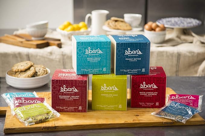 Eban’s Fresh Baked Gluten-Free Cookies - 24 Large Cookies (2 Boxes of 12) - Soft and Chewy, Individually Wrapped, Gourmet, Preservative Free, Non-GMO (Cranberry Walnut Coconut Oatmeal)