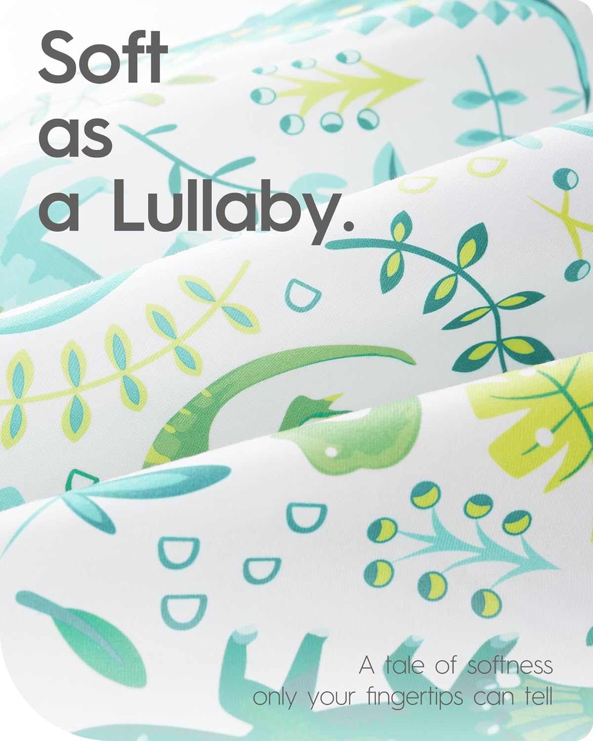 Dinosaur Crib Sheets for Boys, Premium Soft Crib Mattress Fitted Sheet, Ultra Breathable Baby Sheets, Super Stretchy Baby Bed Sheets 28x52x9 Extra Deep Pocket, 2 Pack