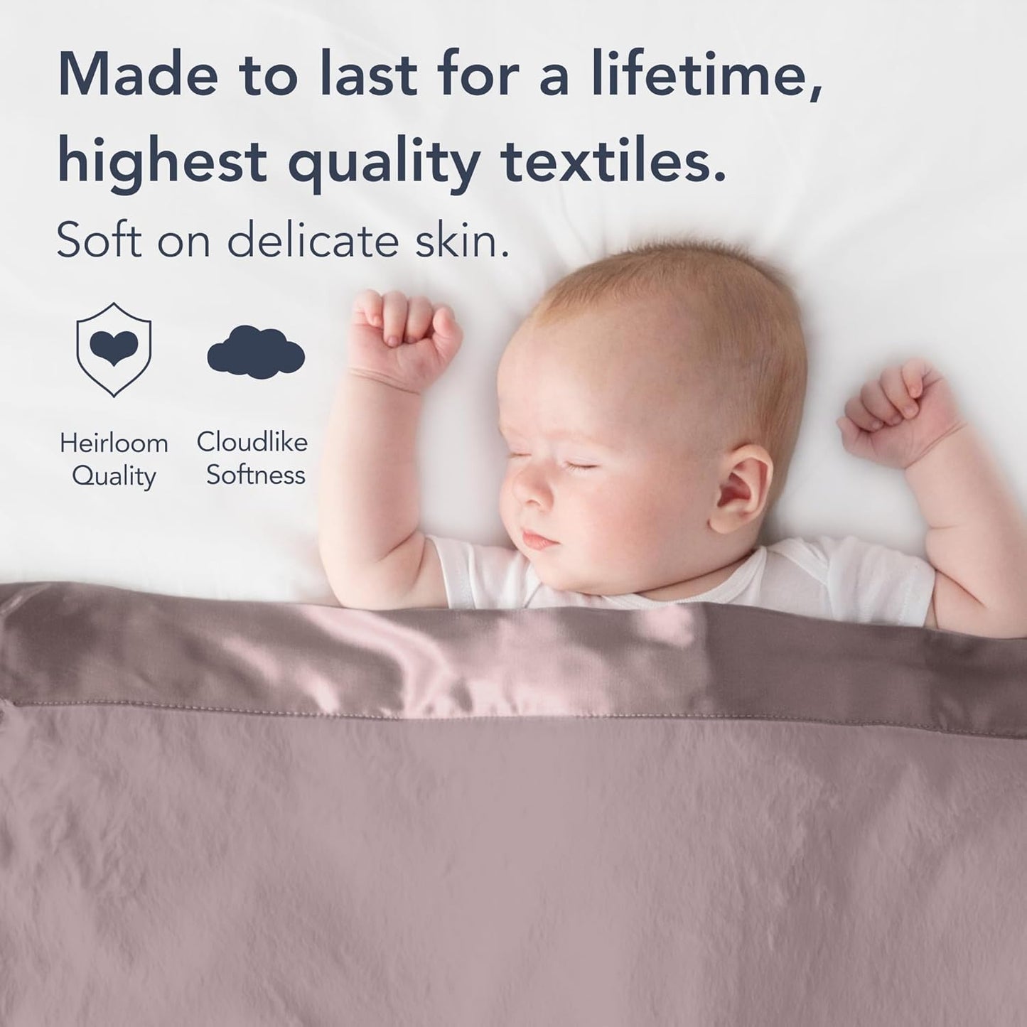 Little Giraffe Baby Blanket - Luxe Soft Blanket with Satin Trim - Baby Stroller Blanket - Newborn Baby Essentials & Baby Gifts - 29"x35" - Dusty Pink