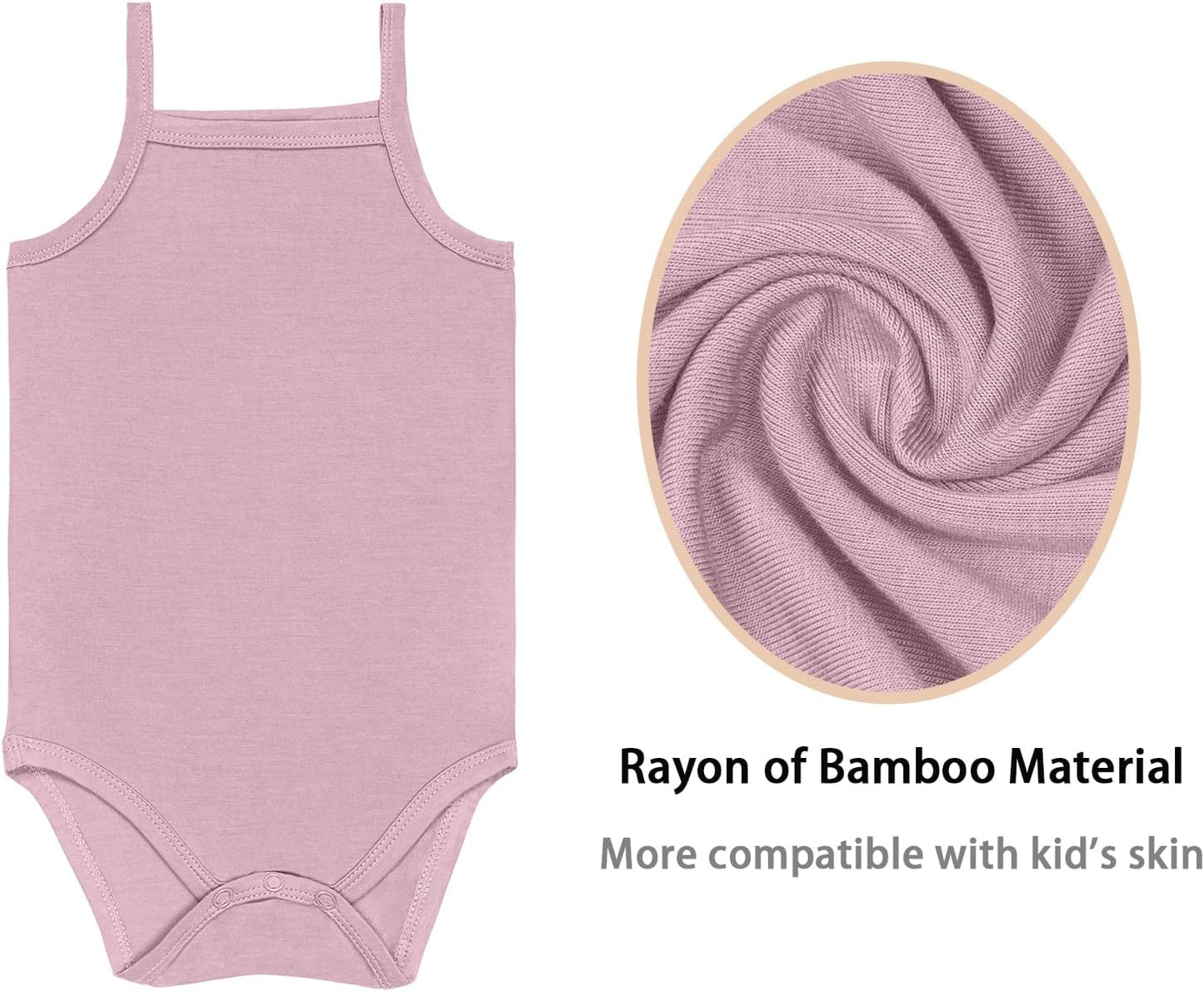 GUISBY Rayon Made from Bamboo Undershirt boy Girl Bodysuit for baby 3-Packs