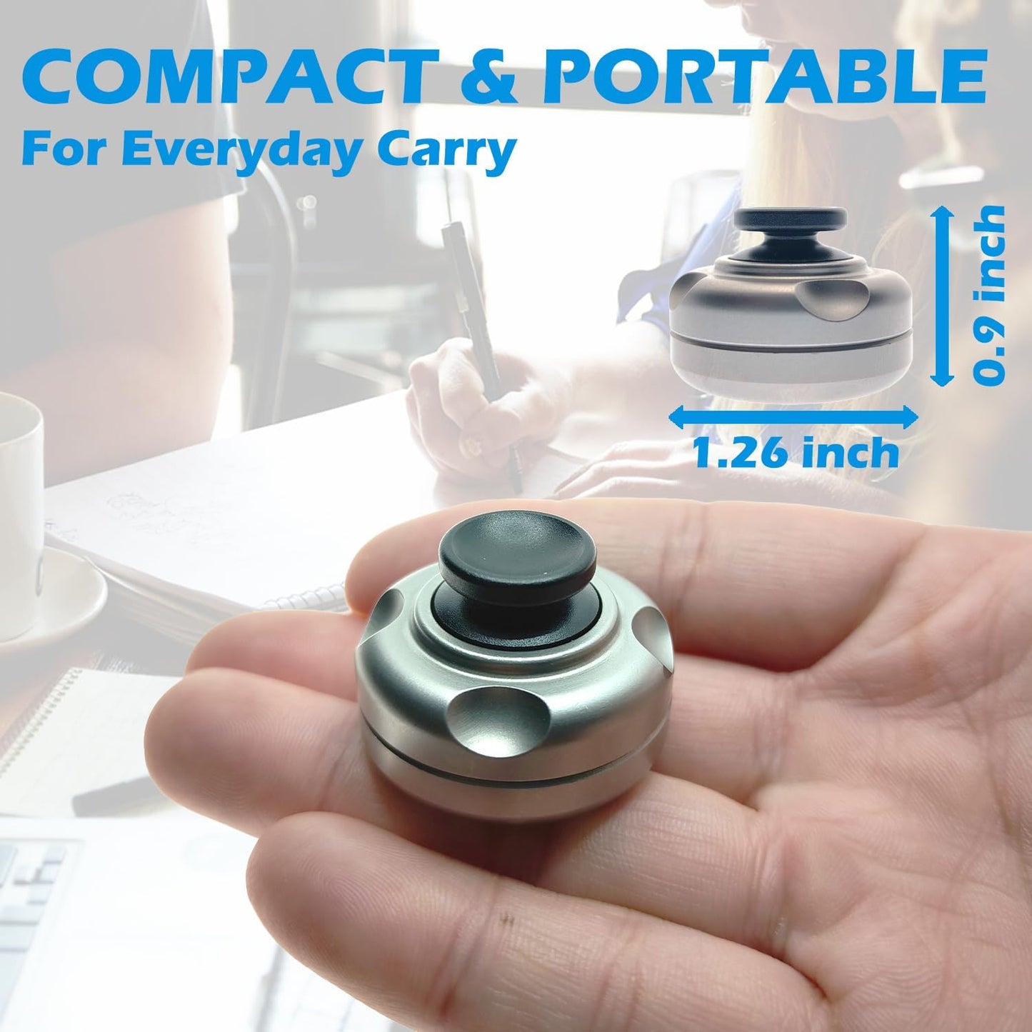 Levitation Spinner Magnetic Fidget Slider Toys for Adults- Metal Haptic Coin Push Slide Rotation Clicker, ADHD Tools Stress Relief EDC Desk Toy