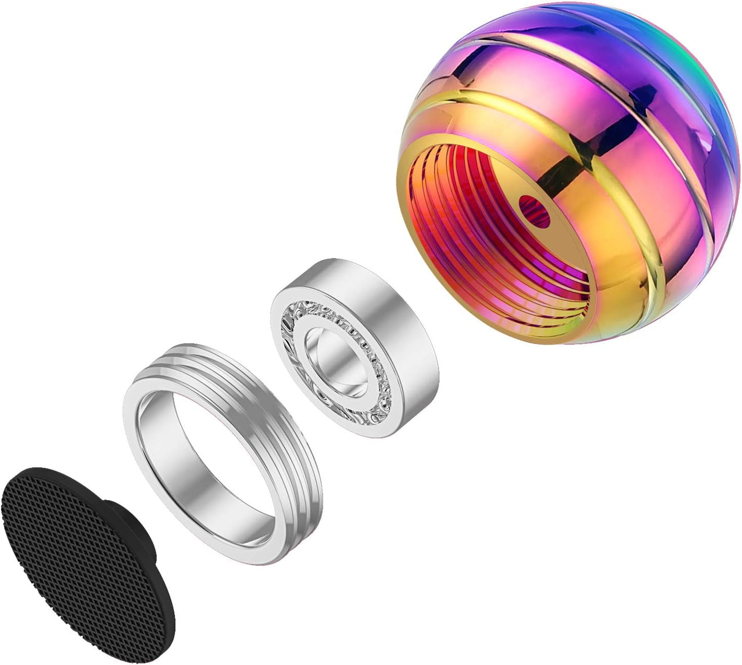 Fidget Toys for Adults Kids, 1.77" Kinetic Spinning Desk Toys for Office for Adults, Kinetic Fidget Spinner for Stocking Stuffers Toys, Party Favors Toys (1.77", Rainbow)