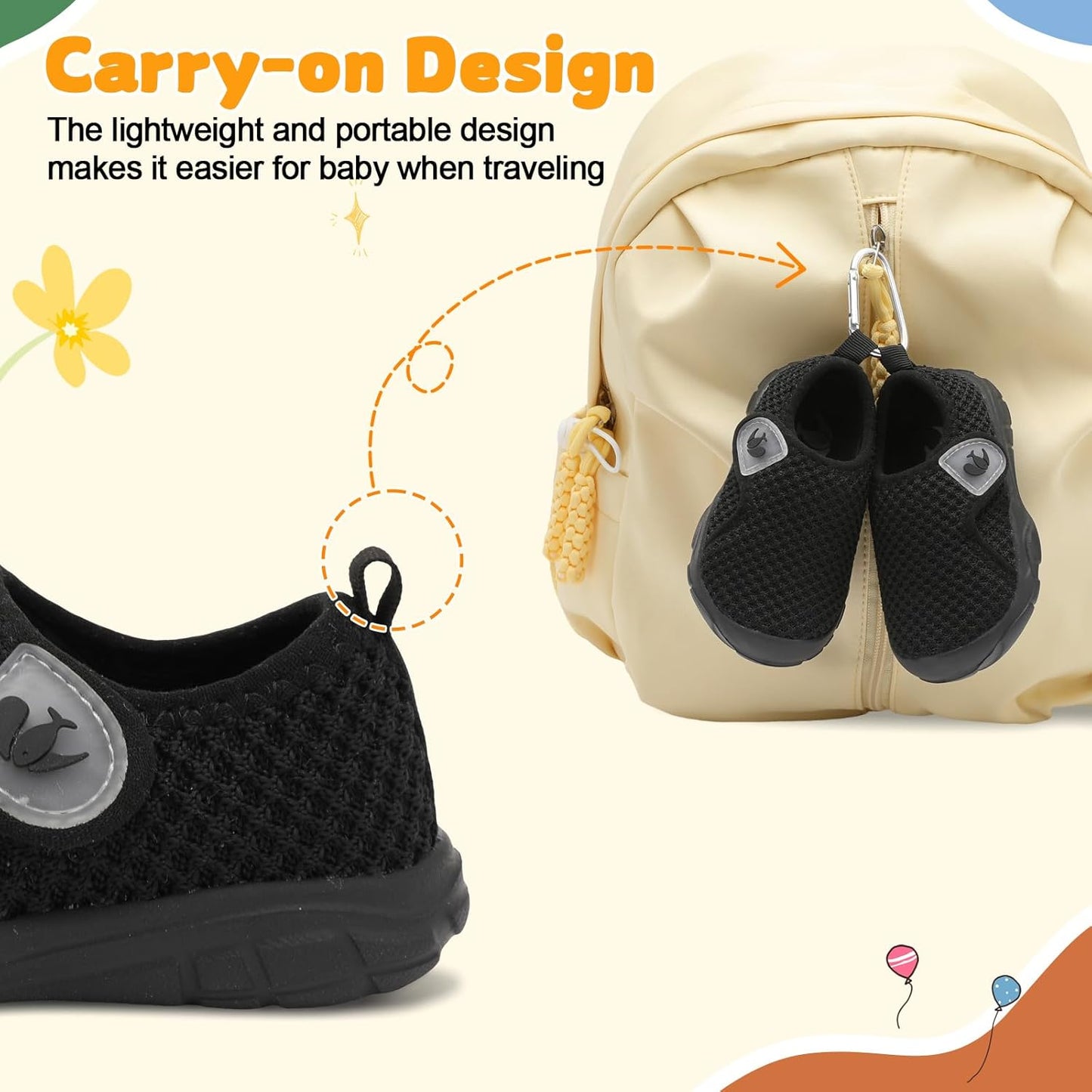 FEETCITY Baby Shoes Boys Girls First Walking Shoes Infant Sneakers Lightweight Slip On Shoe