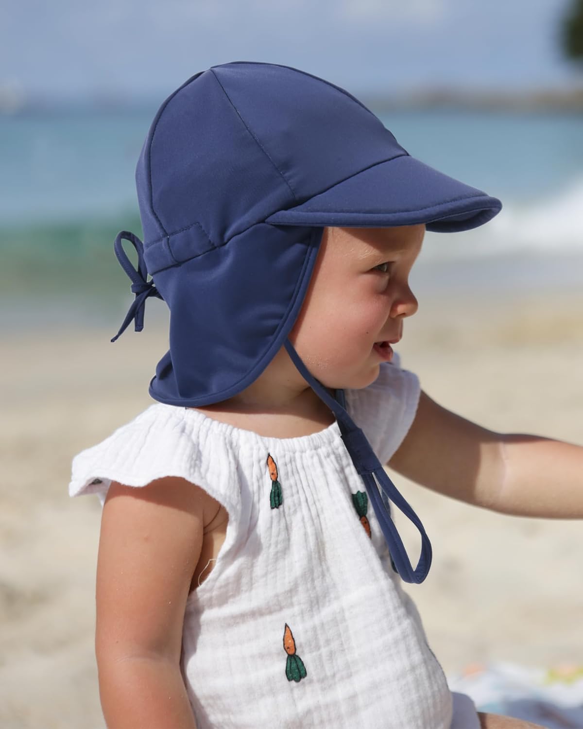 FURTALK Baby Sun Hat Summer Beach Hat UPF 50+ Adjustable Soft Baby Swim Hat with Neck Flap