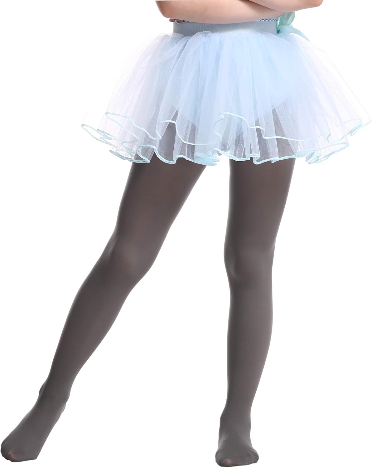 EVERSWE Girls Semi Opaque Footed Tights, Microfiber Tights