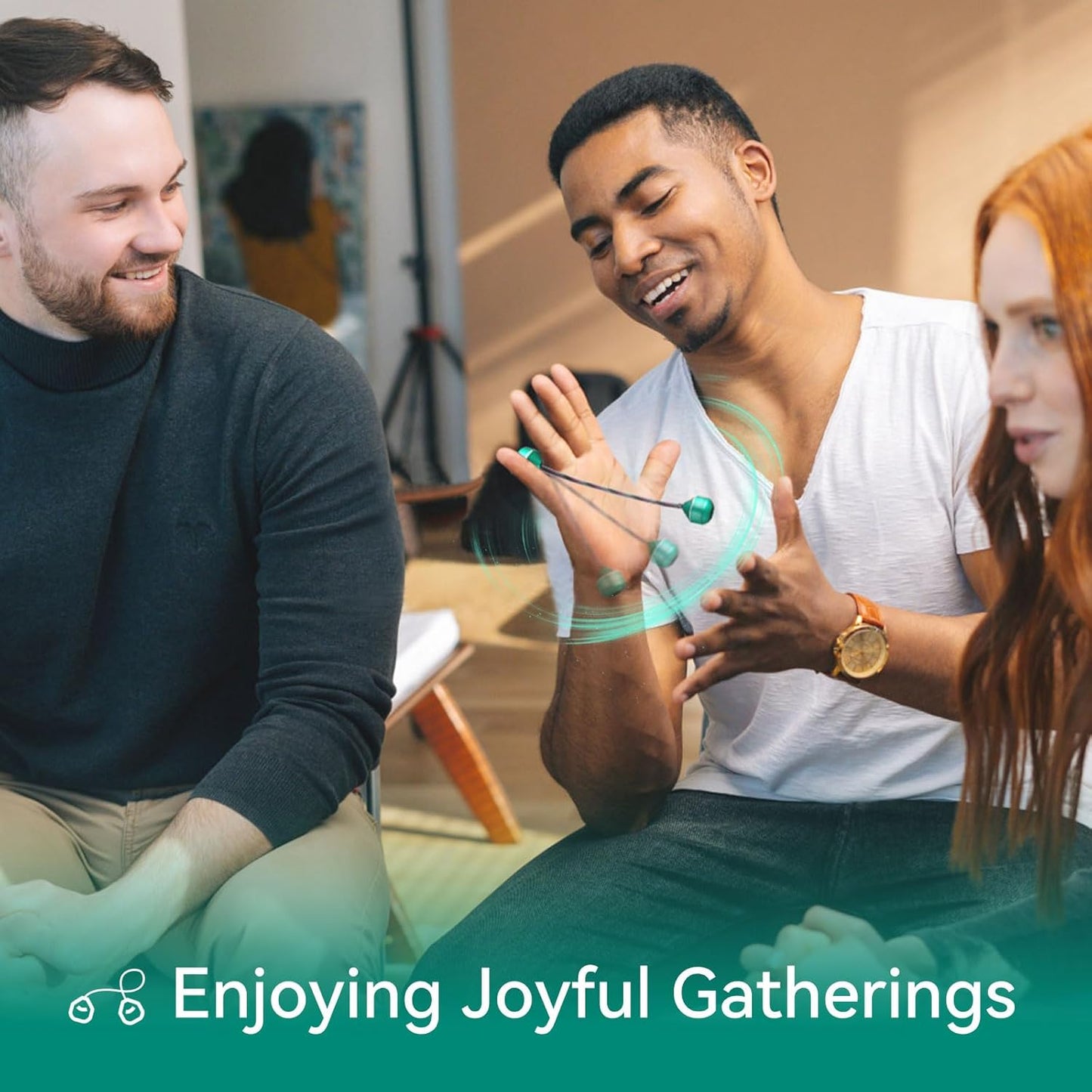 Begleri Fidget Beads - Worry Fidget Beads Spin & Bump - Made of Aluminum Alloy - for Men Women Youngs Skill Players Creates a Bit of Magic for You (UFO)