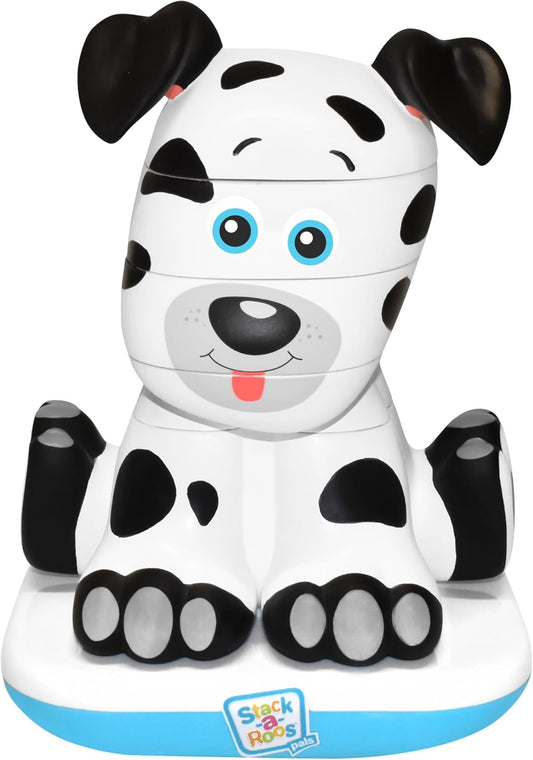 Stack-a-Roos Dalmatian Puppy by Salus Brands - Animal Stacking Toy, Educational Early Learning Toy for Infants Babies Toddlers, Age 12+ Months - Great Baby Gifts, STEM Toy