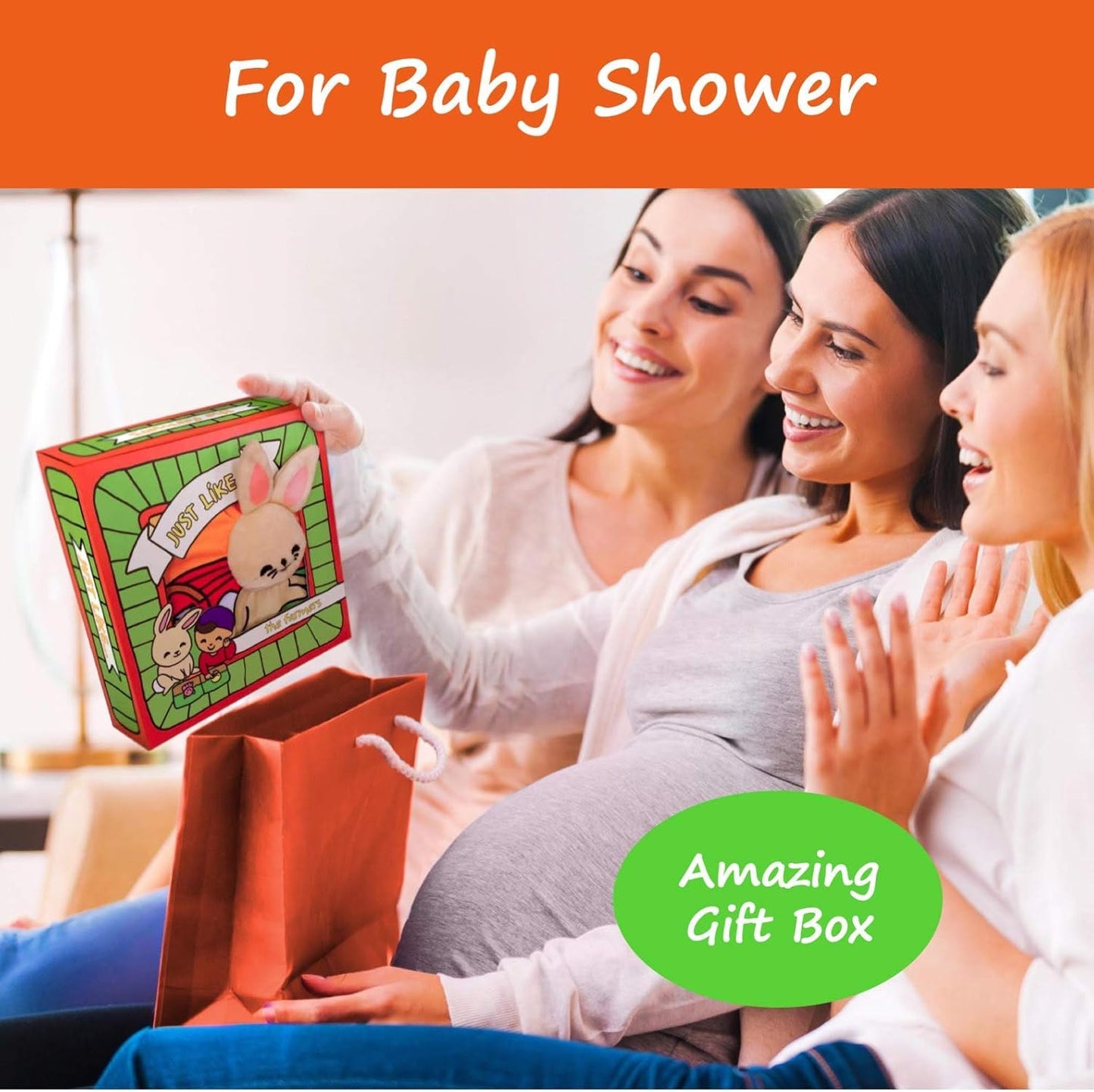 ToBe ReadyForLife Stimulating Baby Books 0-6 Months and 6-12 Months Infants - Crinkle Books for Babies - Toys Gift for 1 Year Old - Soft Cloth Farm Animals Books for Baby