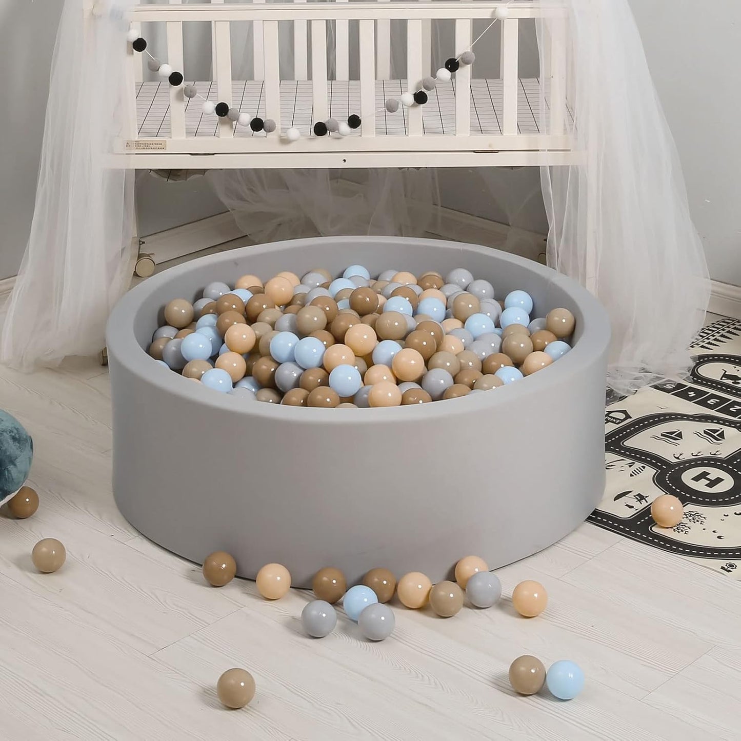 GOGOSO Ball Pits Balls for Toddlers Pack of 50 100 200 Plastics Shape Ball Non-Phthalate Non-BPA Non-Toxic 2.2-Inch Crush Proof Play Balls