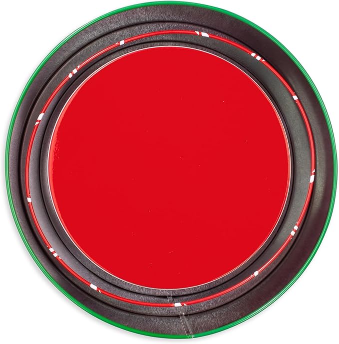 Steel Mill & Co Tin Containers with Lids, 3 Pack Christmas Cookie Tins, Festive Cookie Tins for Gift Giving & Holiday Treats, Round Metal Nesting Containers, Large Medium Small (Gnome)