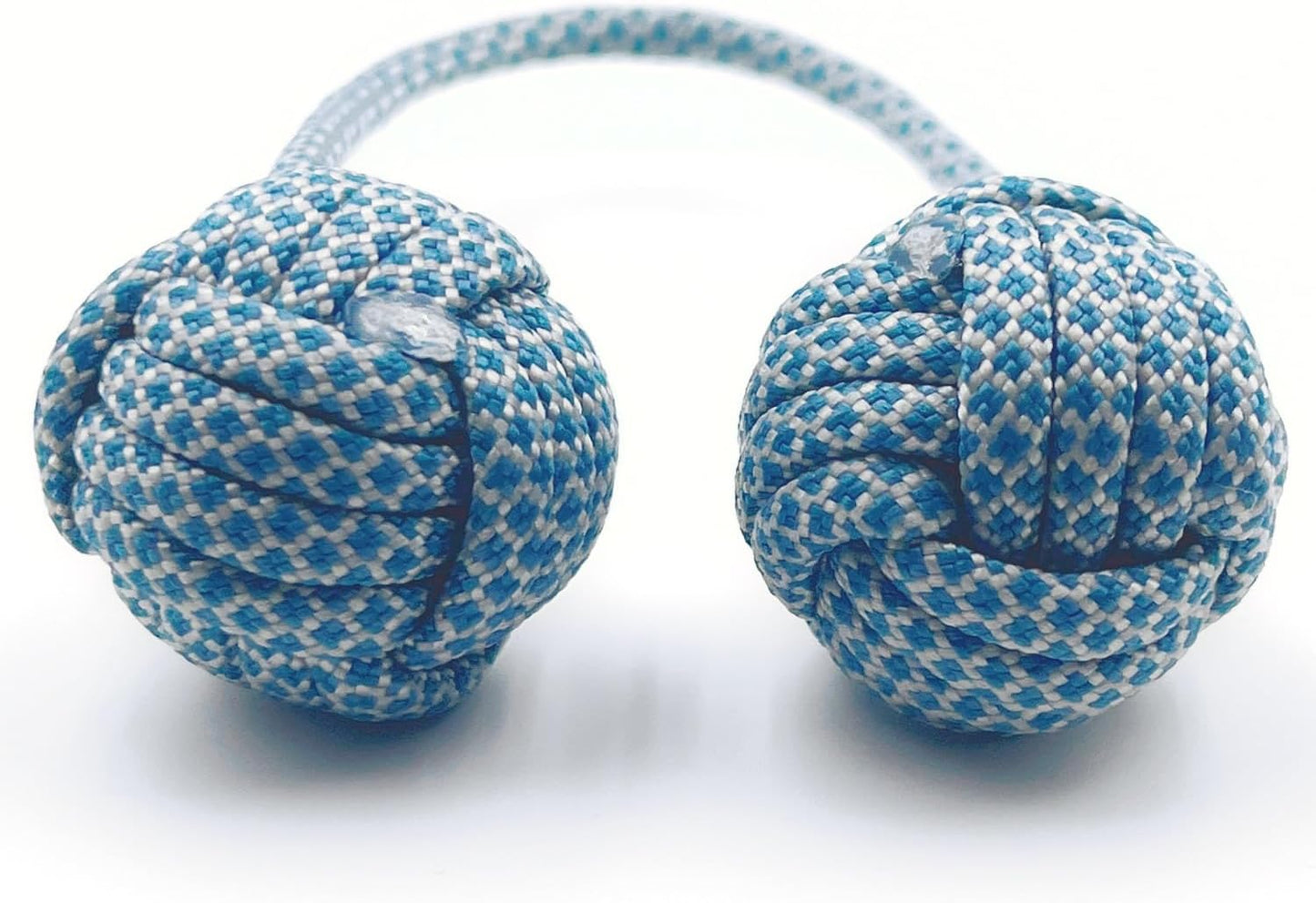 Fidget Beads Skill Toys, Fidget Toys, Parachute Cord and Steel Beads Handmade Fidget Beads, Beginners Worry Beads, Portable EDC Leisure Toys (Grey Blue)