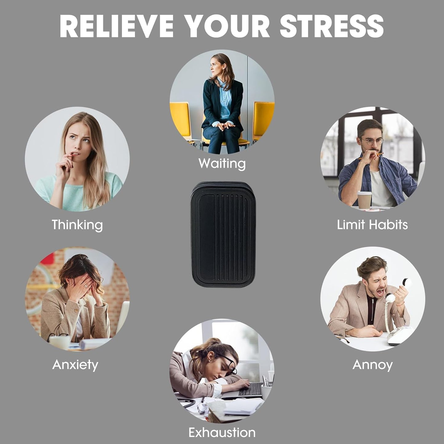 Fidget Slider 3 Layer EDC Gadgets Toy, Metal Magnetic Haptic Fidget Toys for Adults Anxiety/ADHD/Stress Relief, Gift for Boyfriend, Husband and Father (Black)