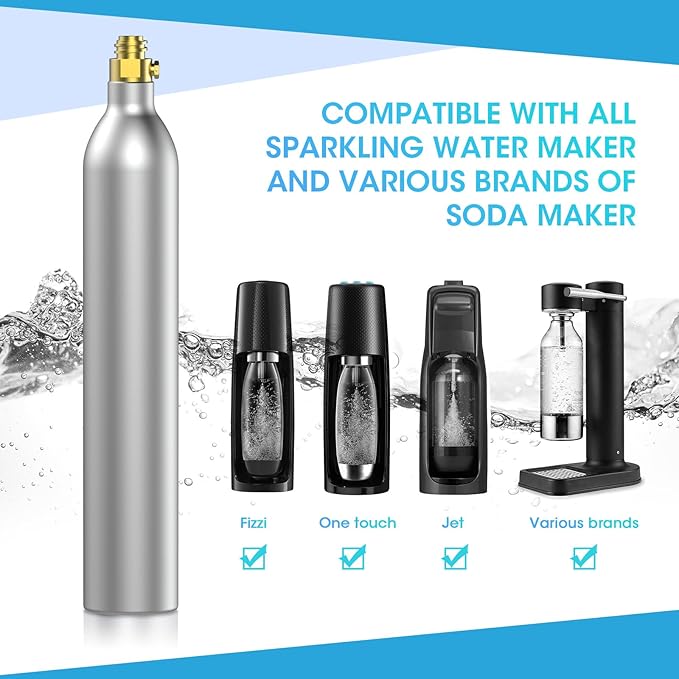 PA SONG 60L Co2 Carbonator Compatible with Sodastream Appliances [NOT FOR ART & TERRA],14.5oz, Set of 3