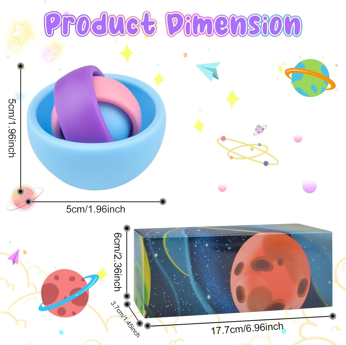 Fidget Toys Adults, Sensory Toys for Kids, Gift for Boys Girls Teens Halloween New Year Party Favors, ADHD Autism Stress Relief Finger Toys