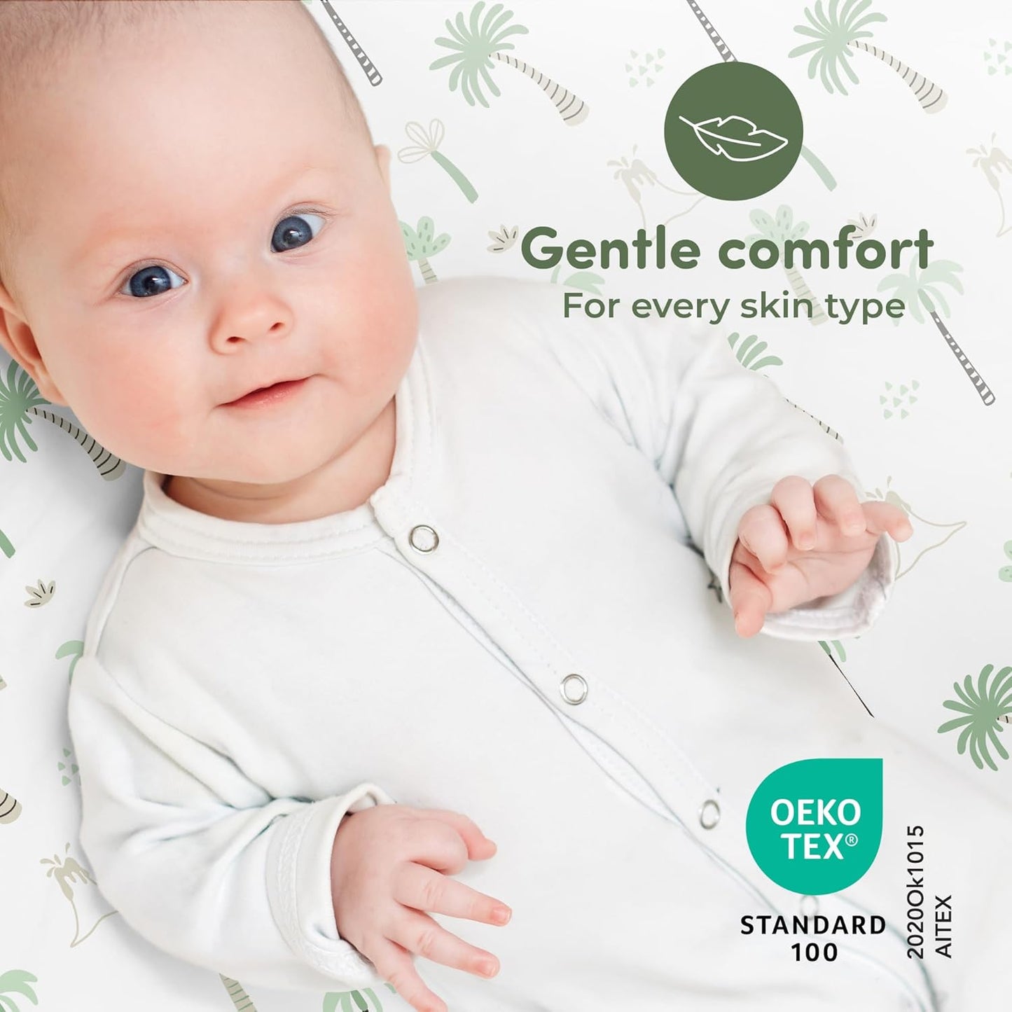 Sweety Fox 2-Pack Crib Sheets - Soft Jersey Cotton Fitted Sheets for Boys and Girls, Mini Crib Sheets, Toddler Bed Sheets (Dinosaur)