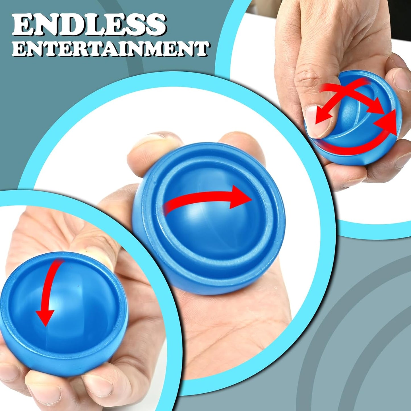 Fidget Toys Adults 2 PCs, Sensory Figette Spinner Anxiety Stress Relief Toys Quiet Fidgets Gyro for Autism ADHD Kids Gifts Cool Gadget Office Desk Toy Easter Basket Stuffers for Teen Boys