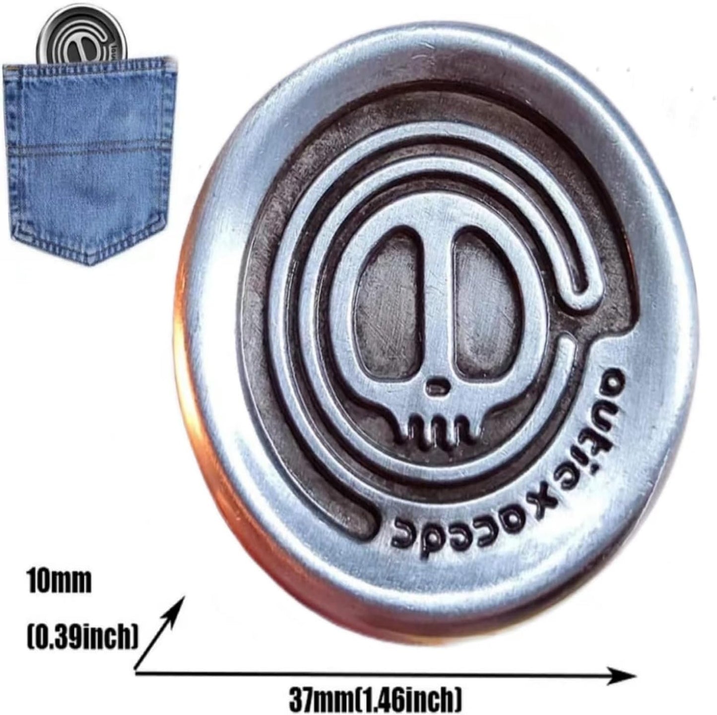 Haptic Coin Fidget Slider Metal EDC Fidget Clicker Office Fidget Toys for Adults ADHD Autism Sensory -Silver