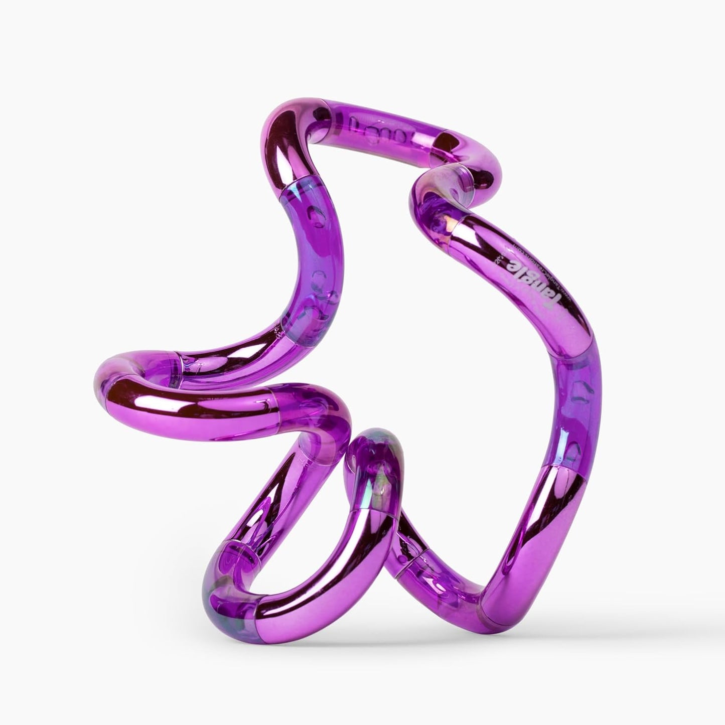 Tangle Palm Metallic 2-Pack Aqua Blue and Plum Purple - Big Tangle for Hands - Desk Toy for Adults Boys Girls