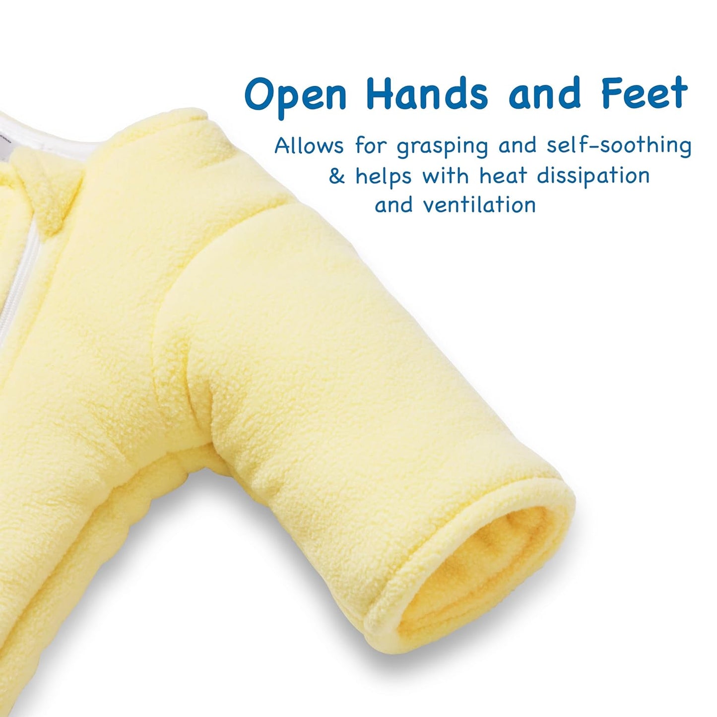 Magic Sleepsuit Baby Merlin's Cotton Baby Swaddle Transition Product - Soft and Cozy Design, Double Zipper for Easy Diaper Changes, Promotes Safe Sleep, 3-6 Months - Yellow - Small 12-18lbs