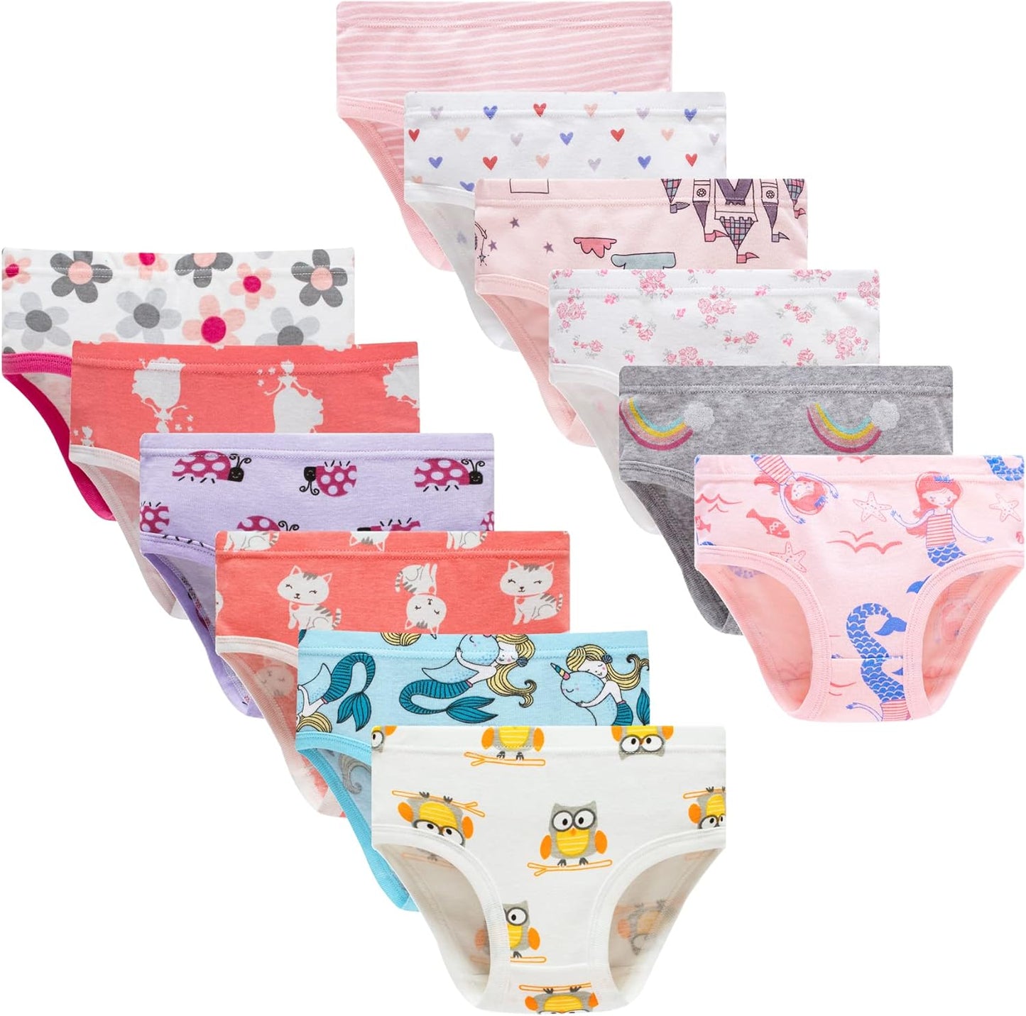 Barara King Little Girls' Soft Cotton Underwear Toddler Undies Kids panties