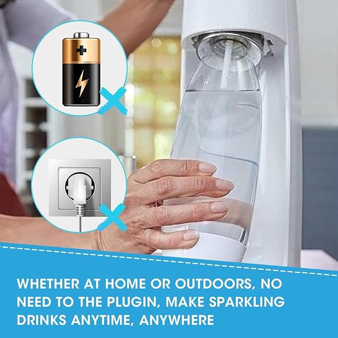 PA SONG 60L Co2 Carbonator Compatible with Sodastream Appliances [NOT FOR ART & TERRA],14.5oz, Set of 1