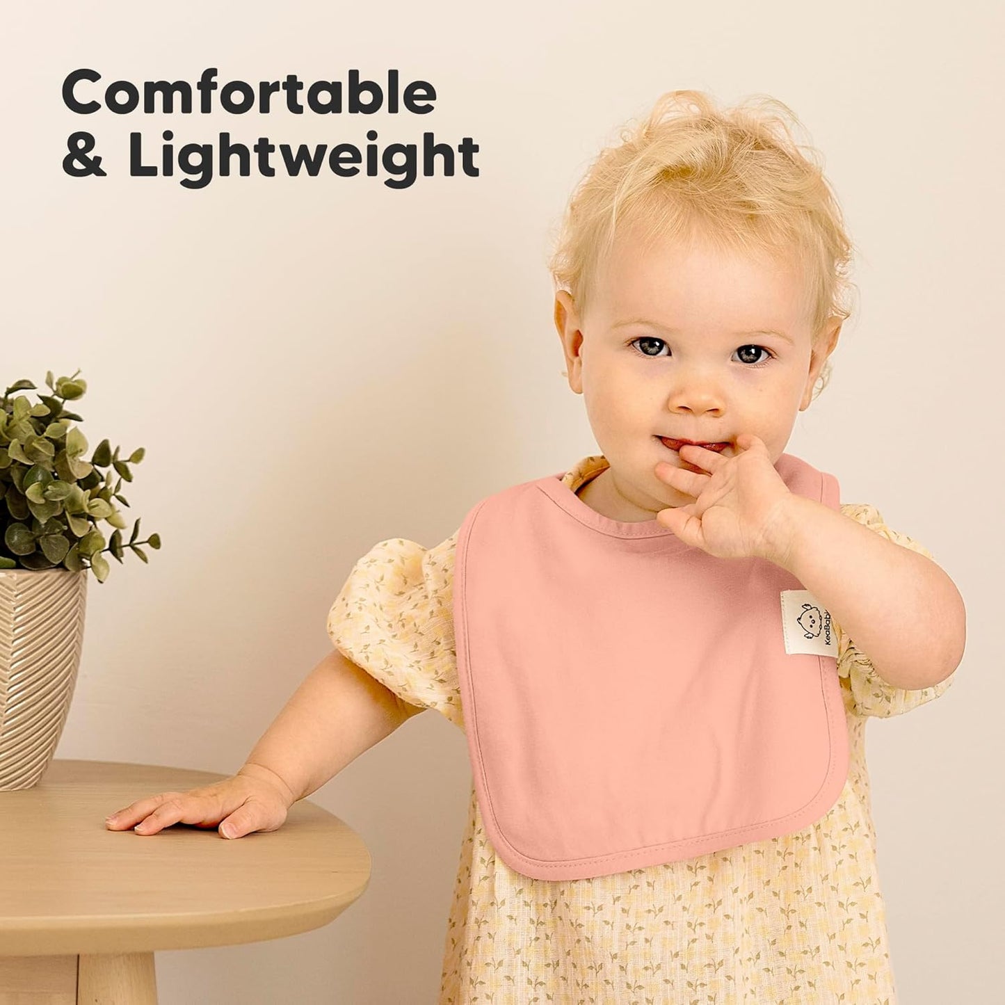 KeaBabies 8-Pack Organic Baby Bibs for Boys, Girls - Super Absorbent Cotton Drool Bibs for Baby Girl & Boy, Teething Toddler, Drooling Newborn, Ultra Soft & Machine Washable (Dew)