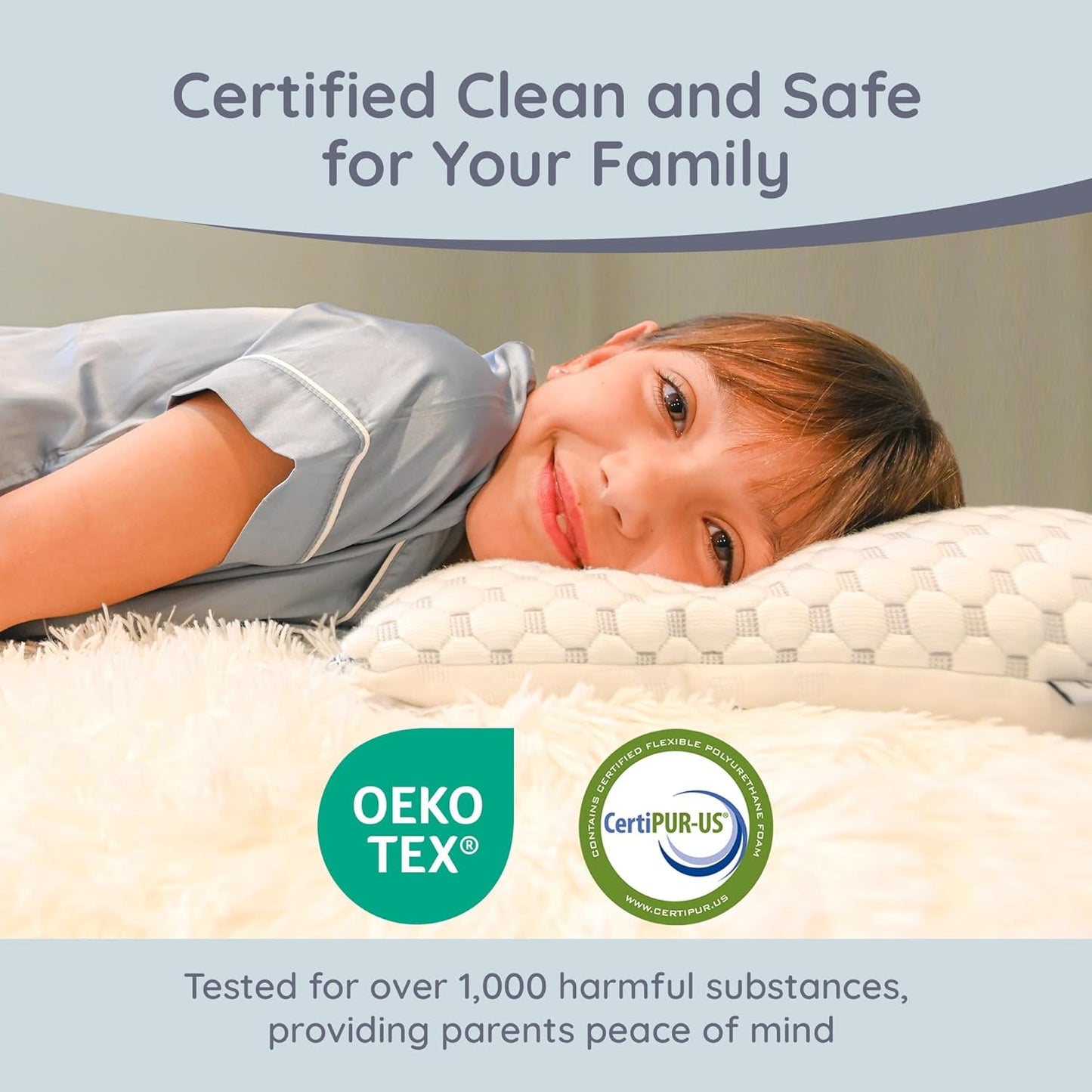 Lussi & Company Toddler Pillow 2 Year Old-13x19 Toddler Pillow - Pillow Protector-Toddler Pillows for Sleeping-Kids Pillow-Travel Pillows-Ergonomic Pillows for Kids-Patent Pending (Silver)