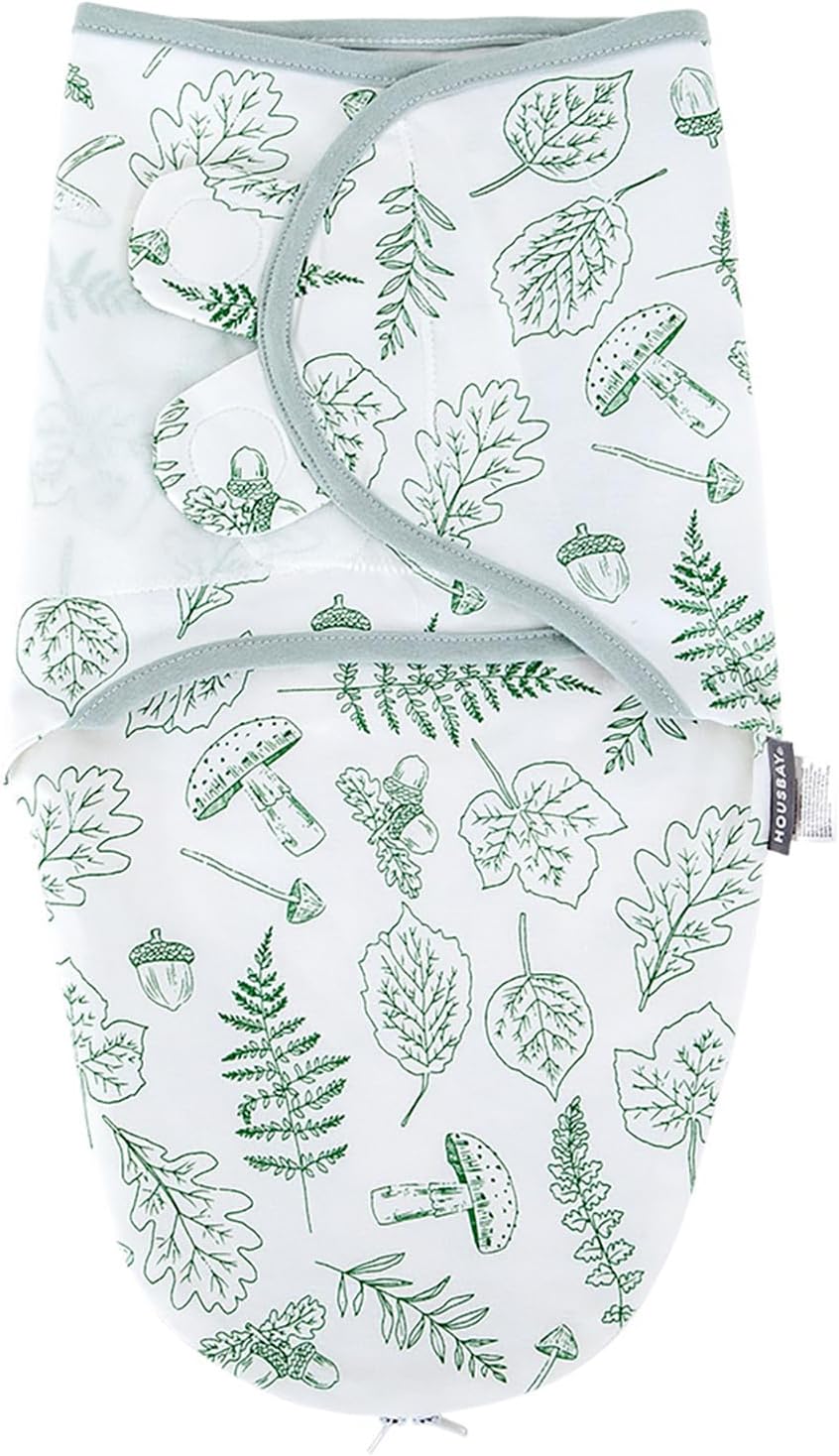 HOUSBAY Baby Swaddle Blanket Boy Girl,Super Soft Material Newborn Adjustable Swaddles for 0-3 Months,2-Way Zipper Sleep Sack 1 Pack