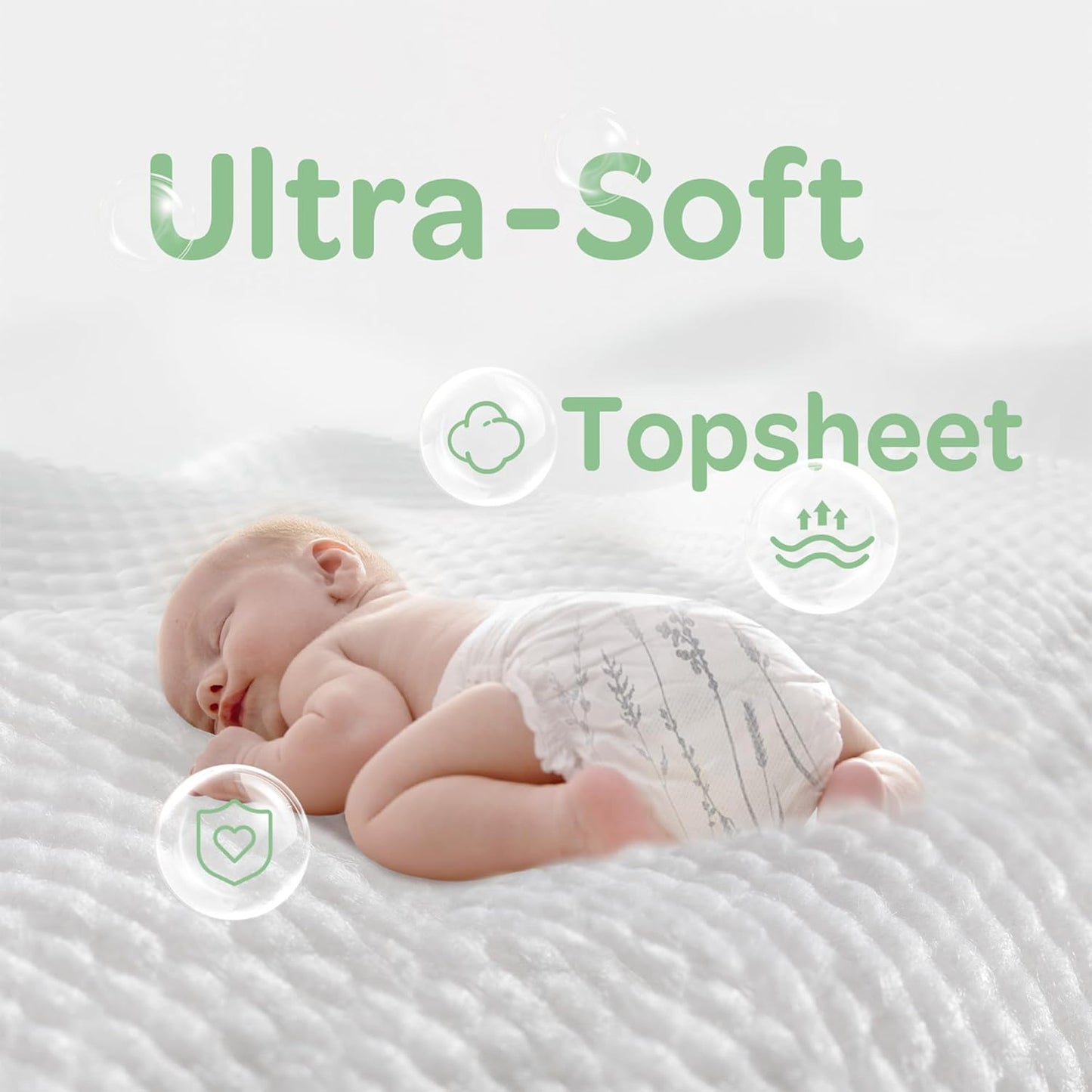 Parasol Clear+Dry Disposable Diapers, RashShield Protection and Leak-Control Fit, Hypoallergenic Diapers, Size 4 (20-32 lbs), 216 Count