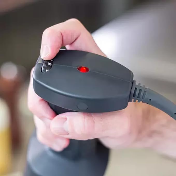 Sammic B-20 Commercial Mixer Hand Whisk, Medium-Duty Immersion Blender with Variable Speed Motor, 200–1800 RPM, 15L Capacity, 12" Removable Stainless Whisk, Ergonomic Handle, 120V