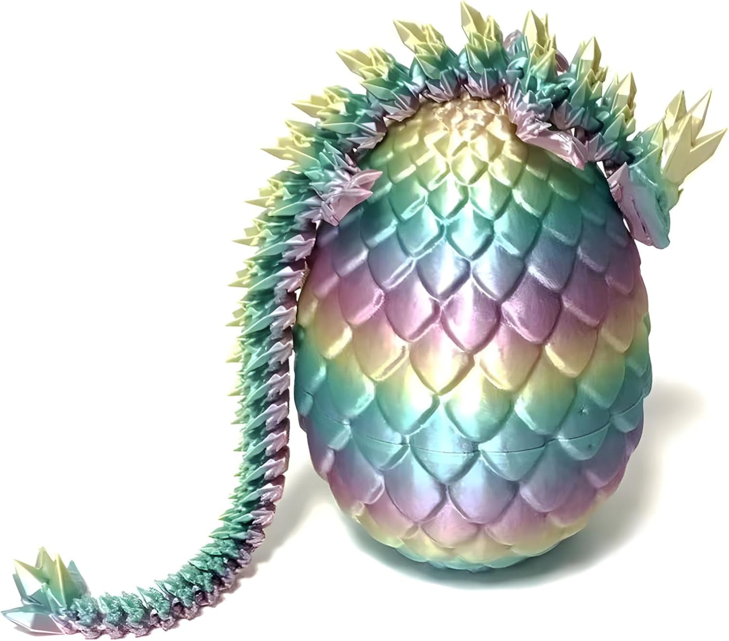 3D Printed Dragon Egg,Mystery Crystal Dragon Fidget Toys,Articulated Dragon,Home Desk Decor Easter Surprise Dinosaur Eggs,Adults Fidget Toys for Autism/ADHD