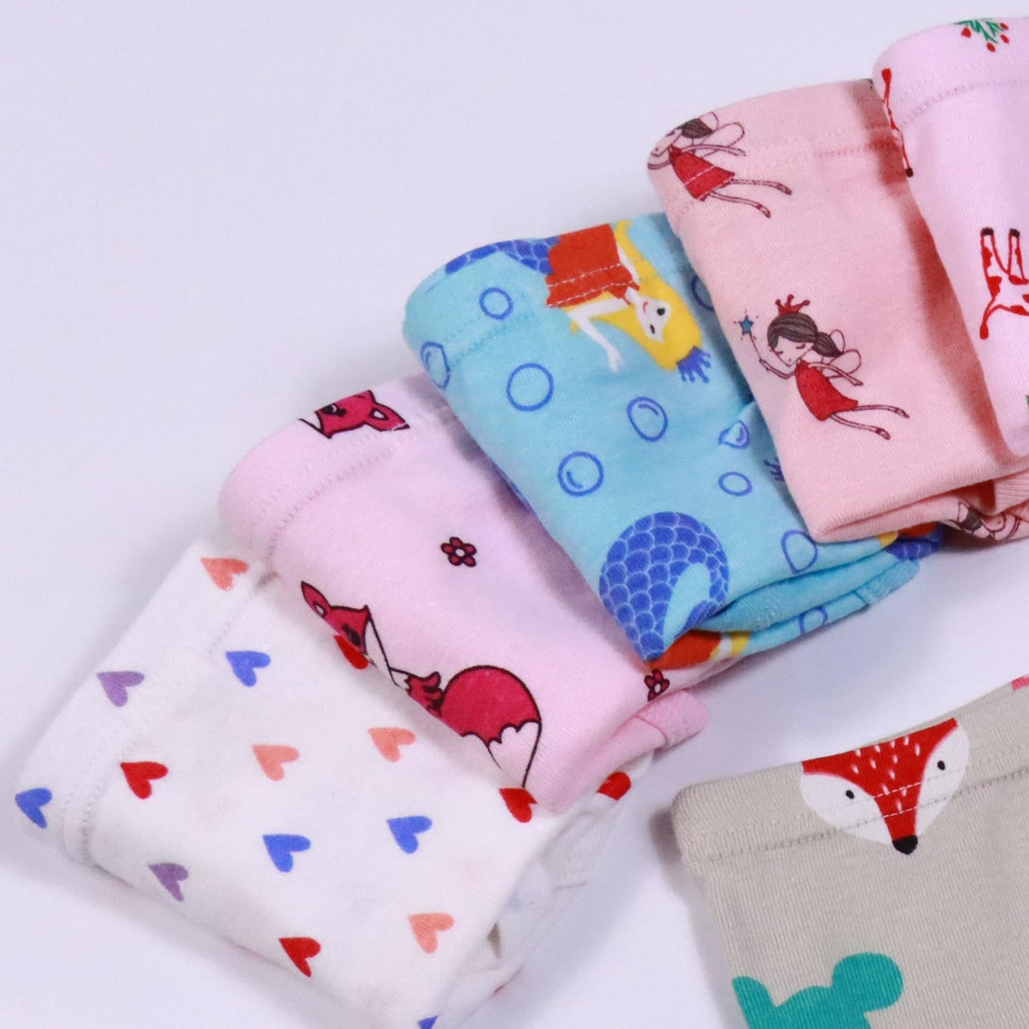 Finihen Girls Cotton Underwear Toddler Girls Panties Kids Briefs Multipacks.