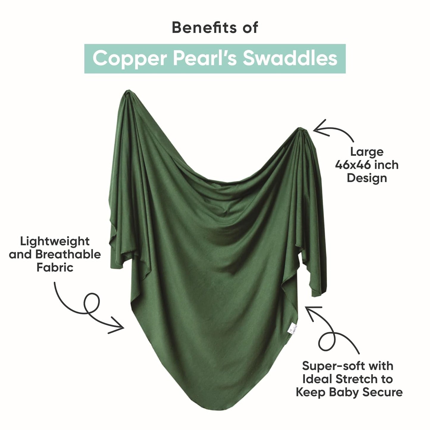 Copper Pearl Baby Swaddle Blanket - Premium Knit Baby Blanket, Large Soft Stretchy Receiving Blankets for Baby Boy and Girl, Swaddles for Newborn, Infant, and Toddler (Farmstead)