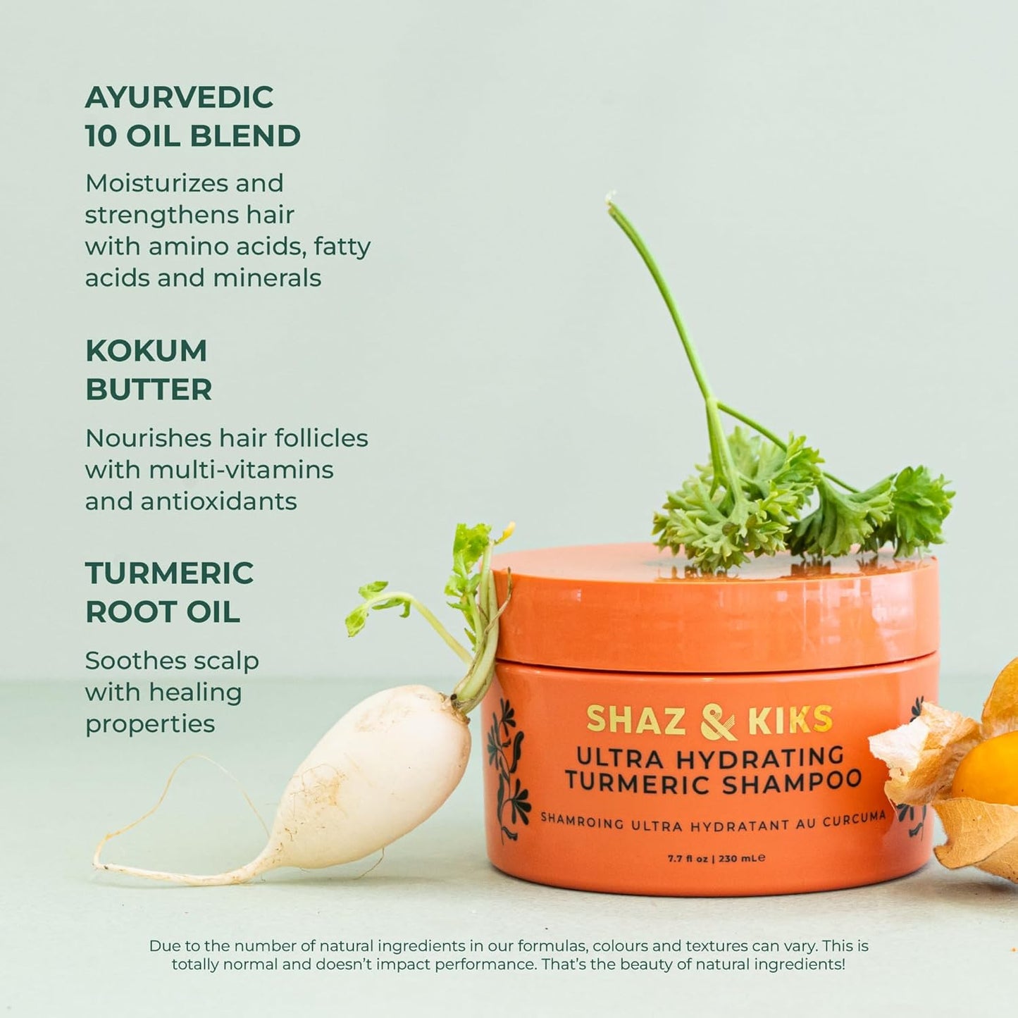 SHAZ & KIKS Ultra Hydrating Turmeric Shampoo | Sulfate-Free Shampoo for Dry, Itchy, Flaky Scalp | Deliver Deep Hydration with Turmeric & Kokum Butter, Travel Size