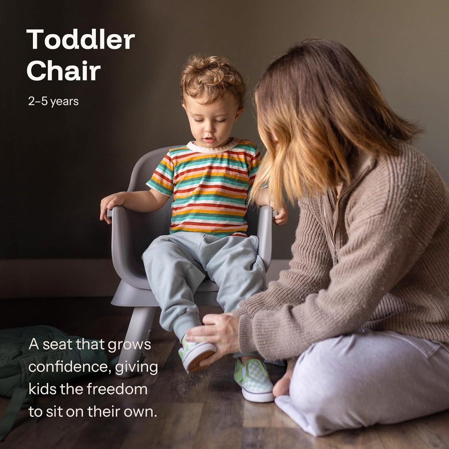 HARPPA 6 in 1 Baby High Chair, Convertible Infant Feeding Chair for Babies & Toddlers Table, Dining Booster Seat with Removable Tray, Grey