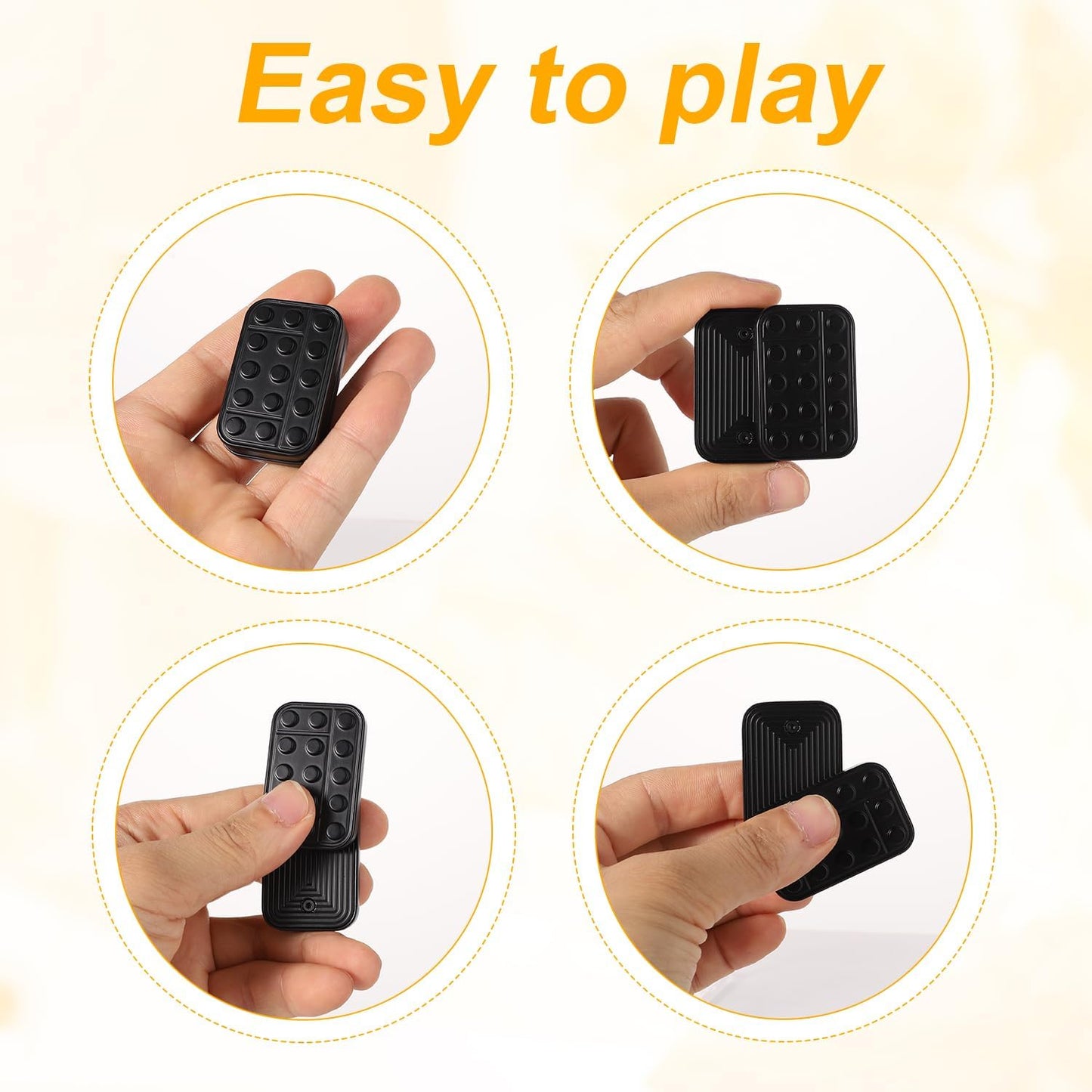 Metal Fidget Slider, Fidget Toys Slider Black Magnetic Metal Fidget Toy EDC Metal Push Slider Toys for Adults Stress Reduce Office, Home, School