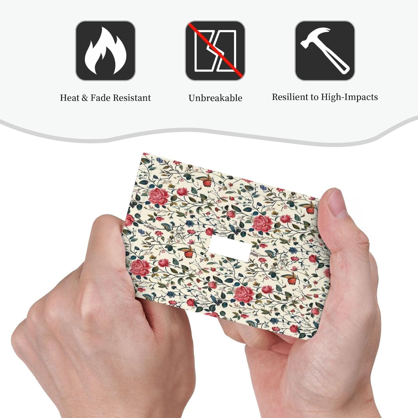 Decorative Light Switch Cover Vintage Flowers Rose Leaf Bird Butterfly 1 Gang Single Toggle Device Electrical Faceplate Switchplates Decorator Outlet Wall Plate for Bedroom living Room Decor