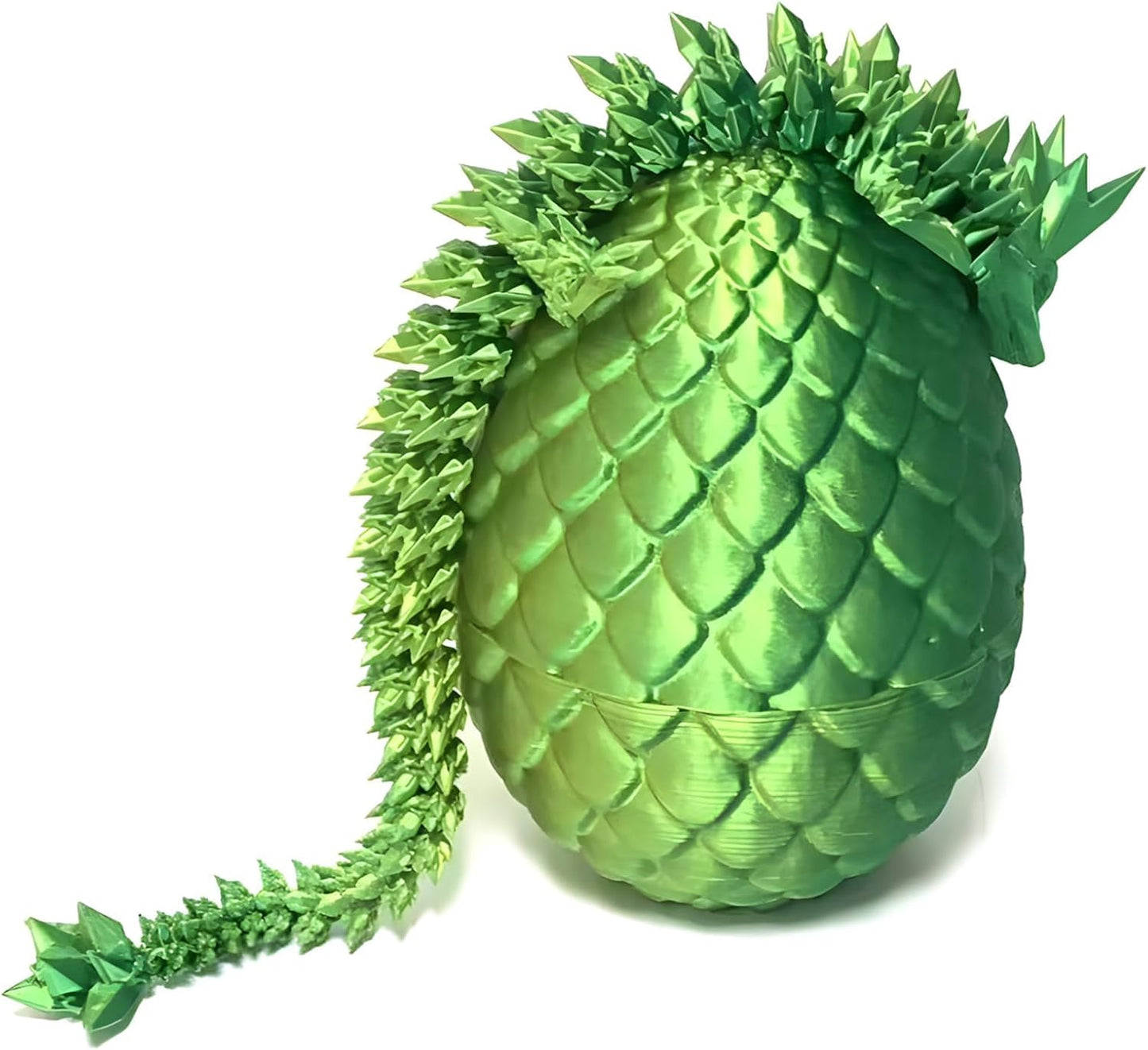 Easter Basket Stuffers, 3D Printed Dragon Surprise Egg, Executive Dragon Fidget Desk Toys Decorative Easter Egg Fillers Easter Gifts for Boys Kids Home Decor ((Yellow&Green))