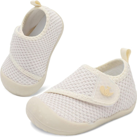 FEETCITY Baby First Walking Shoes Wide Baby Shoes Infant Sneakers Newborn Crib Shoe Barefoot Lightweight Slip On Shoe
