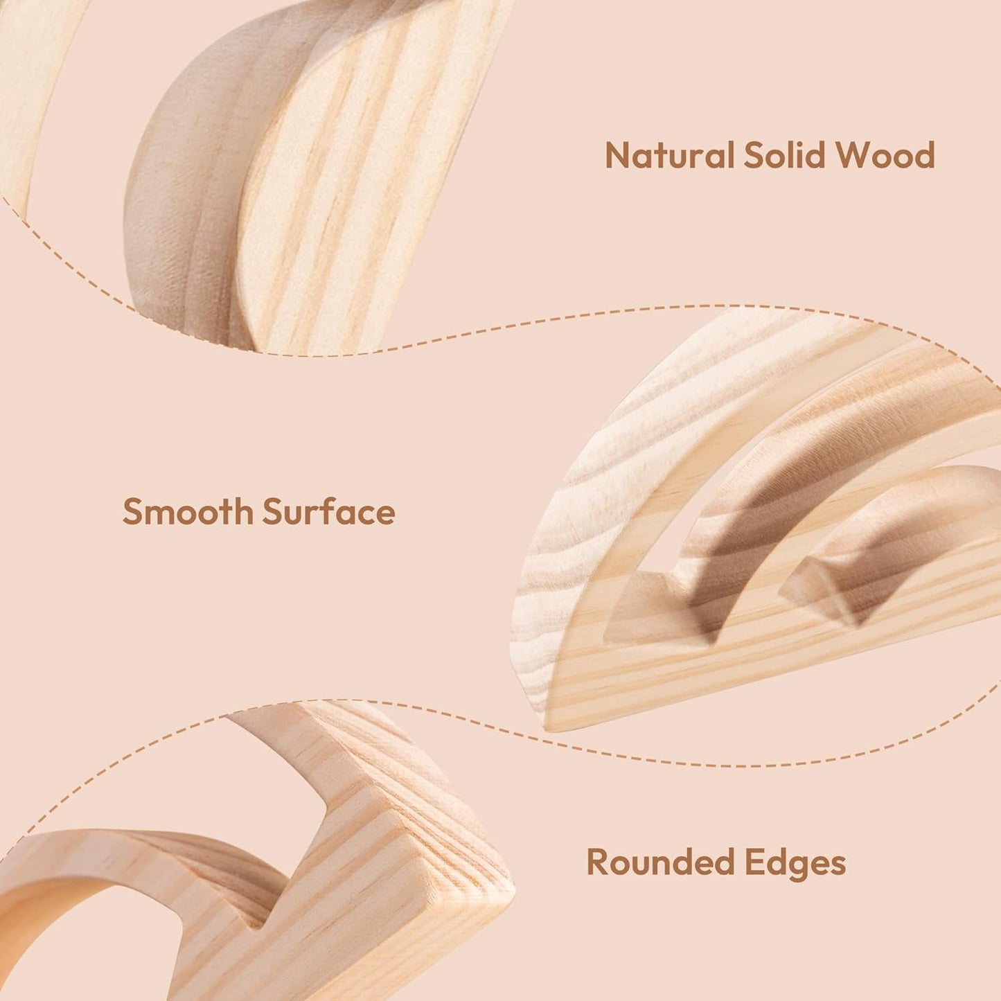 Wooden Building Blocks Set for Kids, Rainbow & Tree Shaped Wood Frame - 24 PCS Rainbow Gem Cubes Stacking Blocks, Montessori Stacking Toy for Toddlers, Early Learning Gifts for Boys Girls 3-6