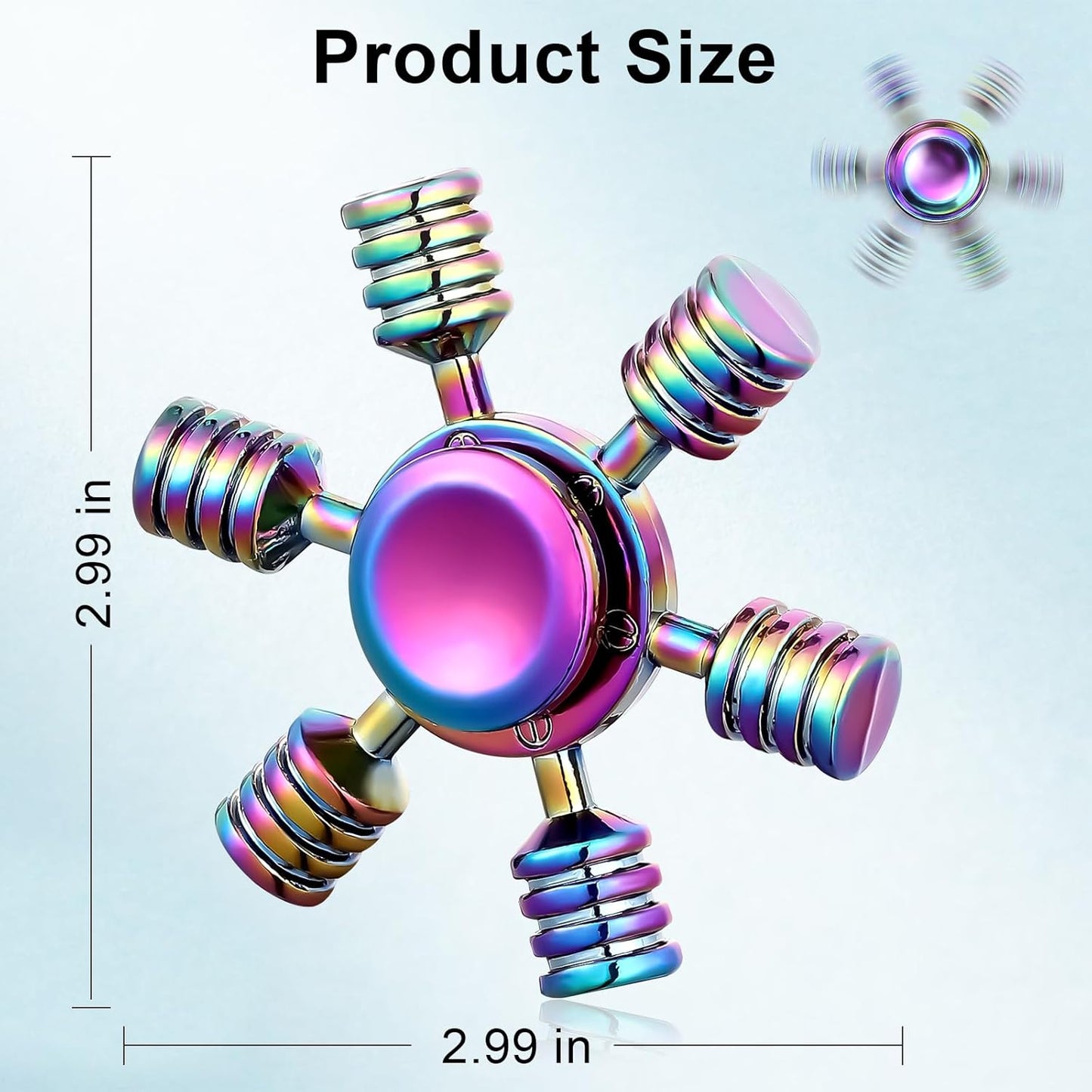 SCIONE Metal Fidget Spinner Gifts for Adults and Kids, Stress Anxiety ADHD Relief Figets Toy, Metal Anti-Anxiety Fidget Spinner Toy for Birthday Gifts Stocking Stuffers Classroom Prizes for Boys Girls