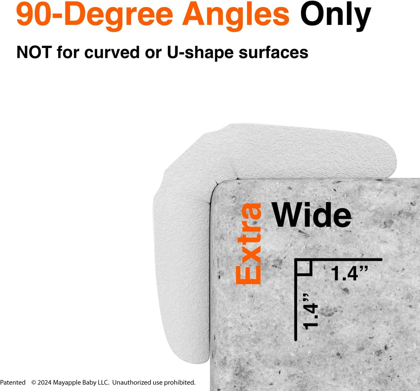 Roving Cove PreFit (Broad) Fireplace Edge Corner Protector (Extra Wide 9ft Edge 2 Corners), Baby Proofing Bumper Guards, Oyster White (Off White), Pre-Taped, for Straight Surfaces - New & Improved