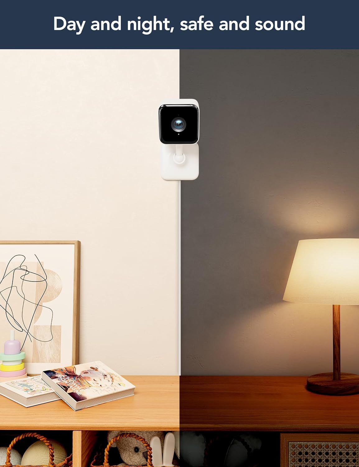 GNCC Baby Monitor with Camera and Audio, Baby Monitor WiFi Smartphone 2.4 GHz with Motion and Sound Detection, Pet Security Camera Indoor, 1080P HD Night Vision,Two-Way Audio, SD or Cloud Storage