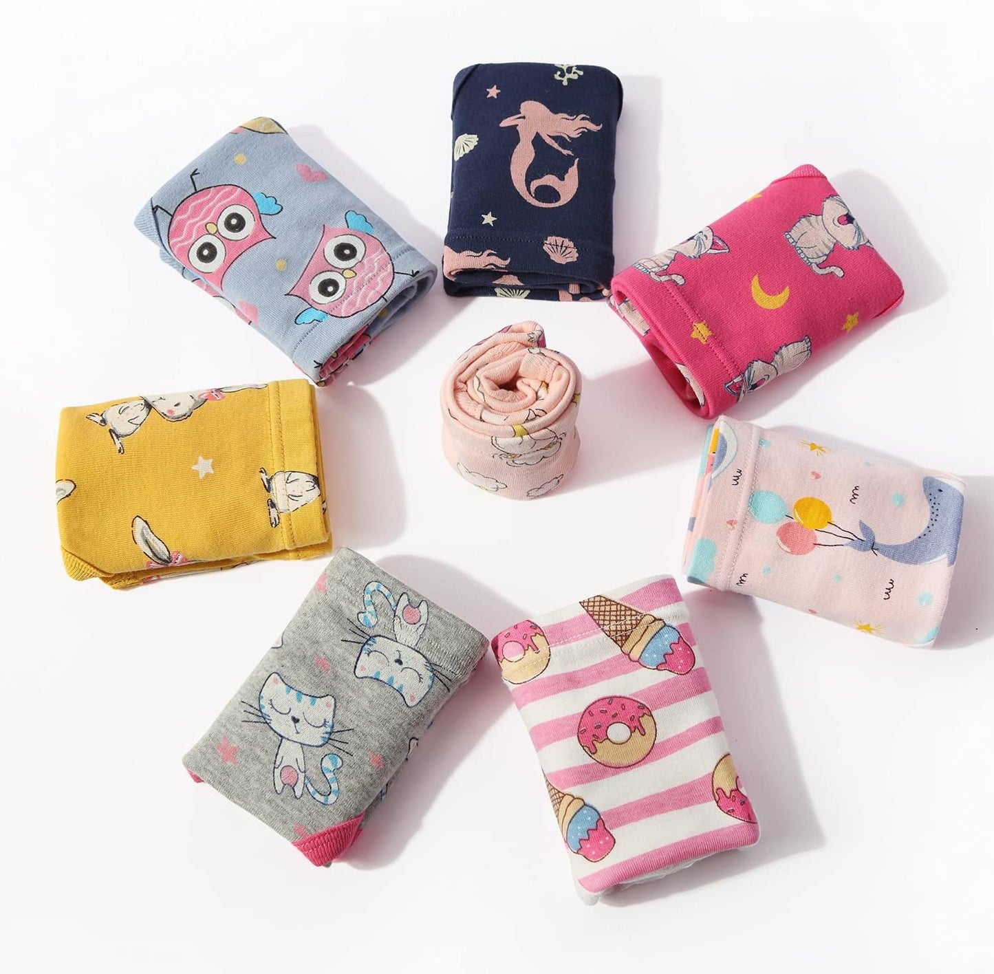 Girls' Cotton Brief Breathable Toddler Panties Kids Assorted Underwears 6-8 pieces