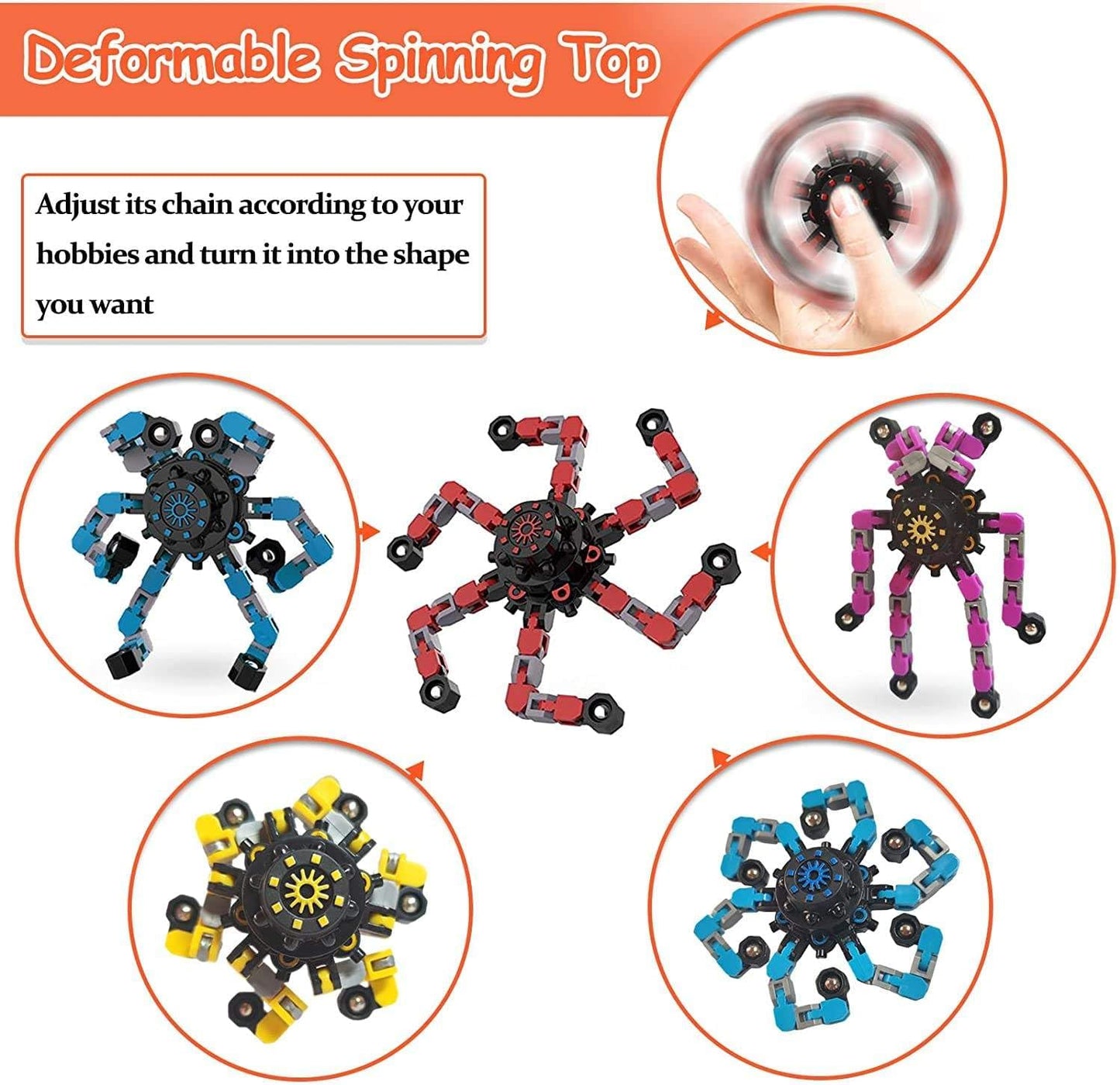 2024 New Fidget Toy Robot Spinners Sensory Toy (Purple)