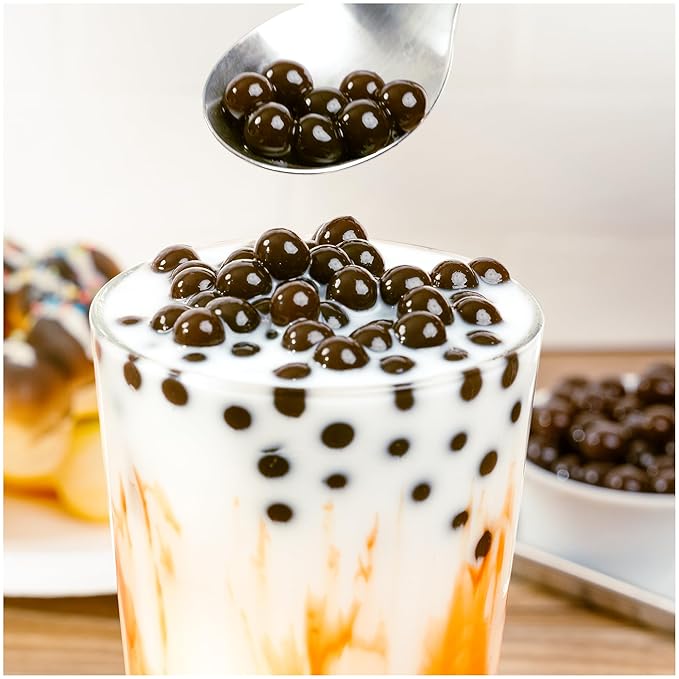 Tea Zone [1 Pound] Brown Sugar Popping Pearls, Bursting Pearls for Teas, Shakes, Smoothies, Dessert Toppings