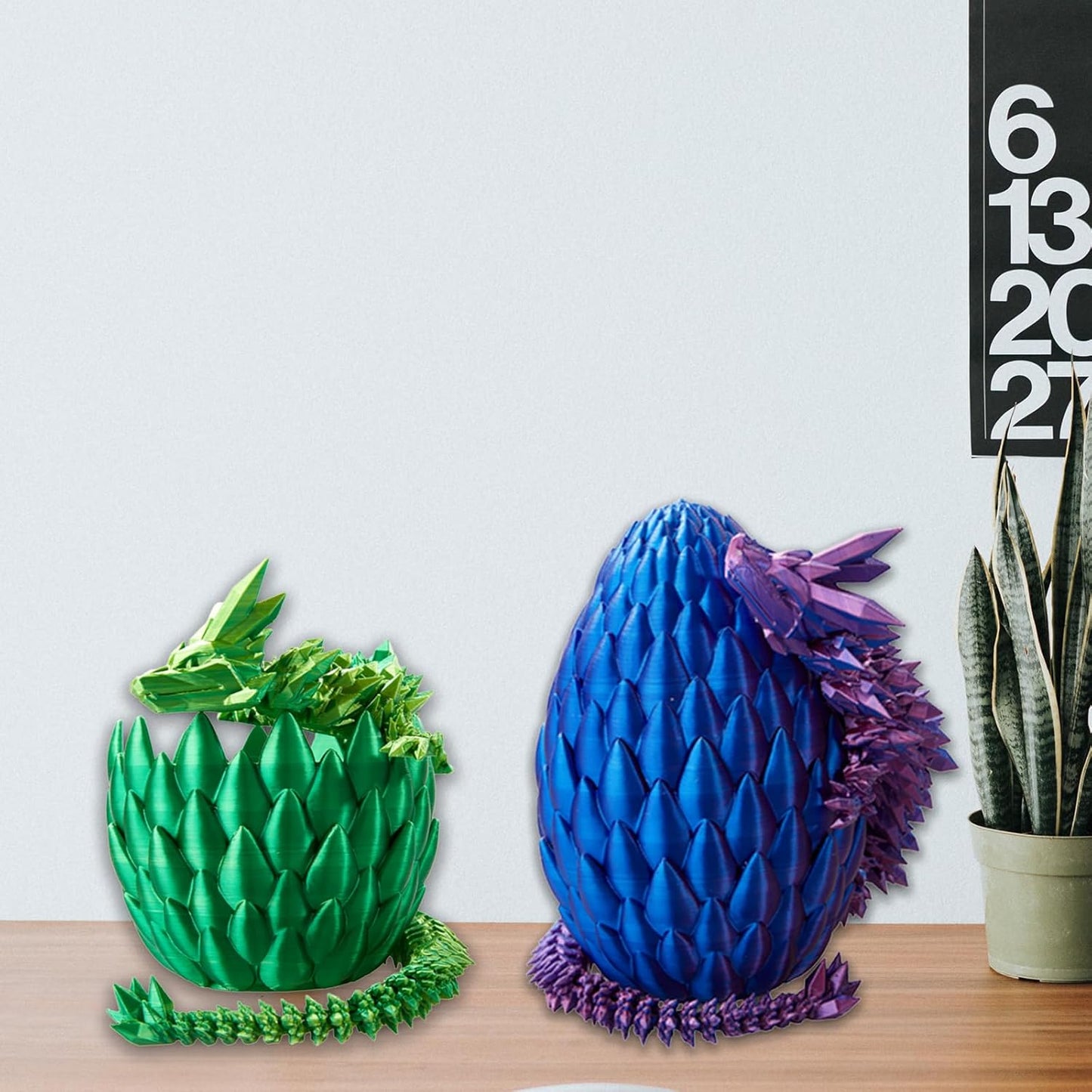 Easter Eggs 3D Printed Dragon Egg Dragon Eggs with Dragon Inside Fidget Toys Pendant Desk Decorative Easter Egg Fillers Easter Gifts for Boys Kids Home Office Decor (Rainbow)